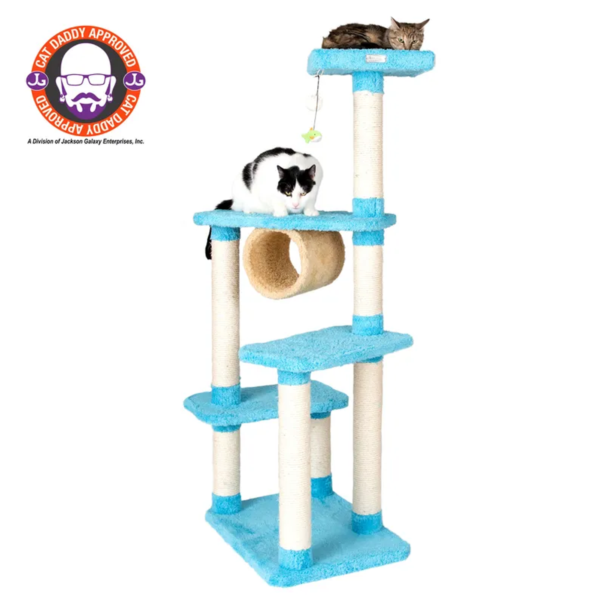 Armarkat Cat Climber, Real Wood Cat Junggle Tree Skyblue Image 1
