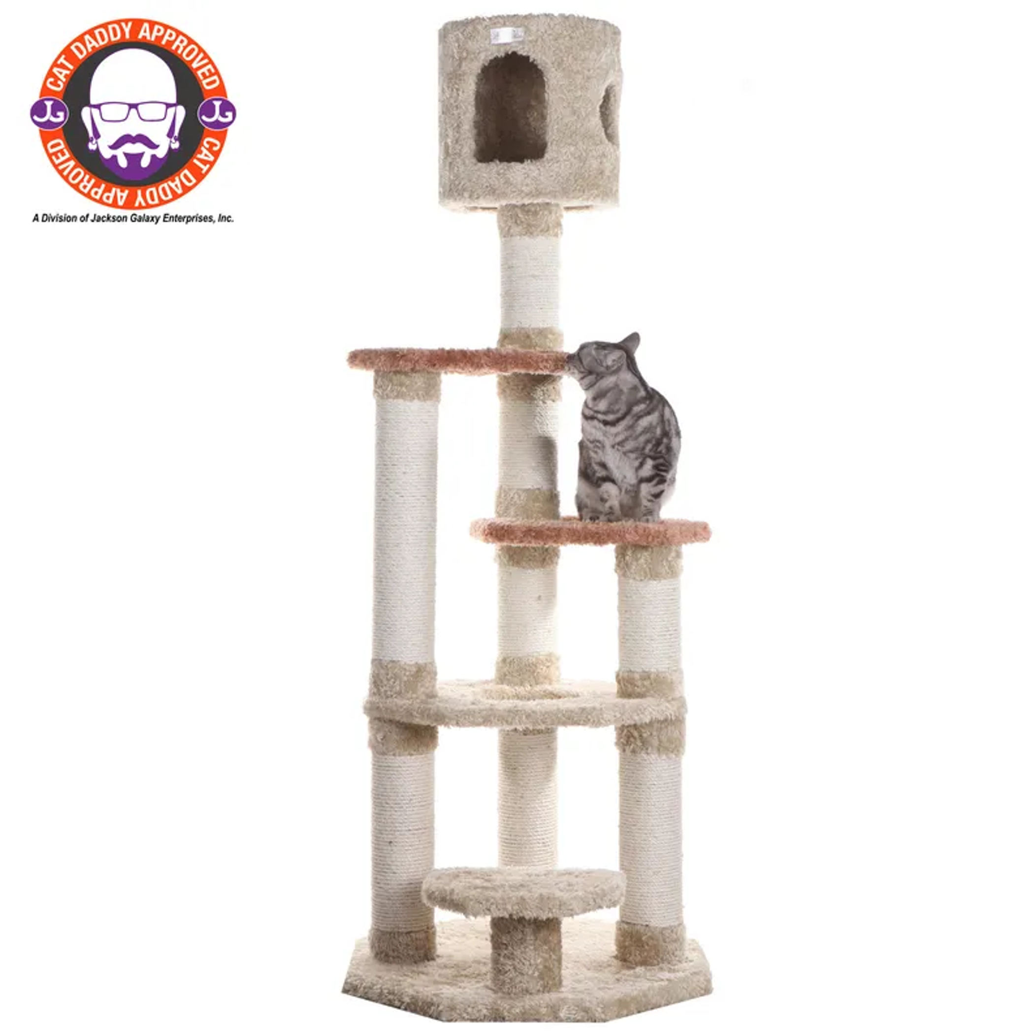 Armarkat Cat Climber, Real Wood Cat Junggle W Sisal Carpet Image 1