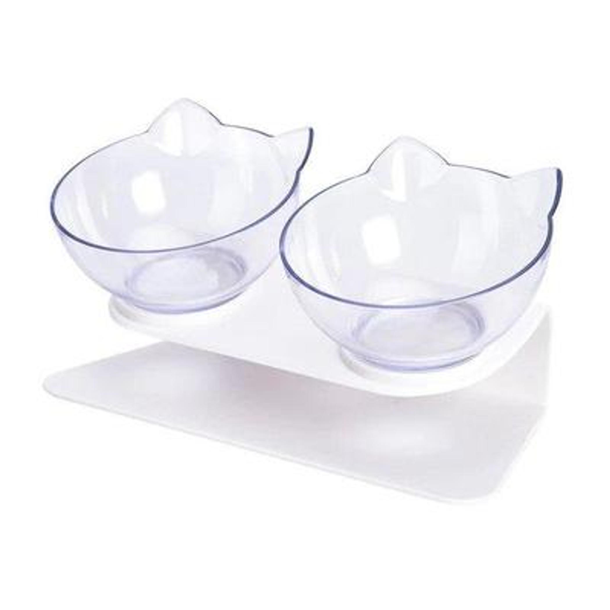 Pet Bowl Anti-Vomiting Orthopedic Double Design BPA Free Non-Toxic Easy to Clean Non-Slip 12oz for Cats