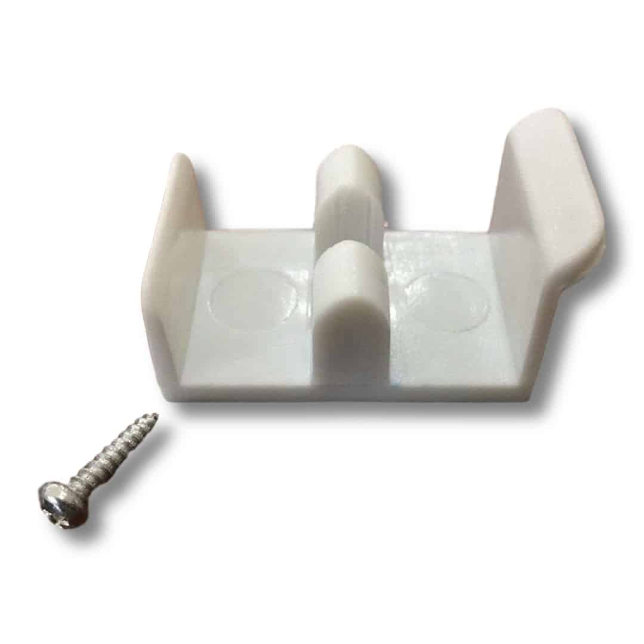 Sliding Shower Door Jamb Guide with Screw 1-5/8 Inch Wide Prime Plastic Material Pack of 2 Universal Compatibility