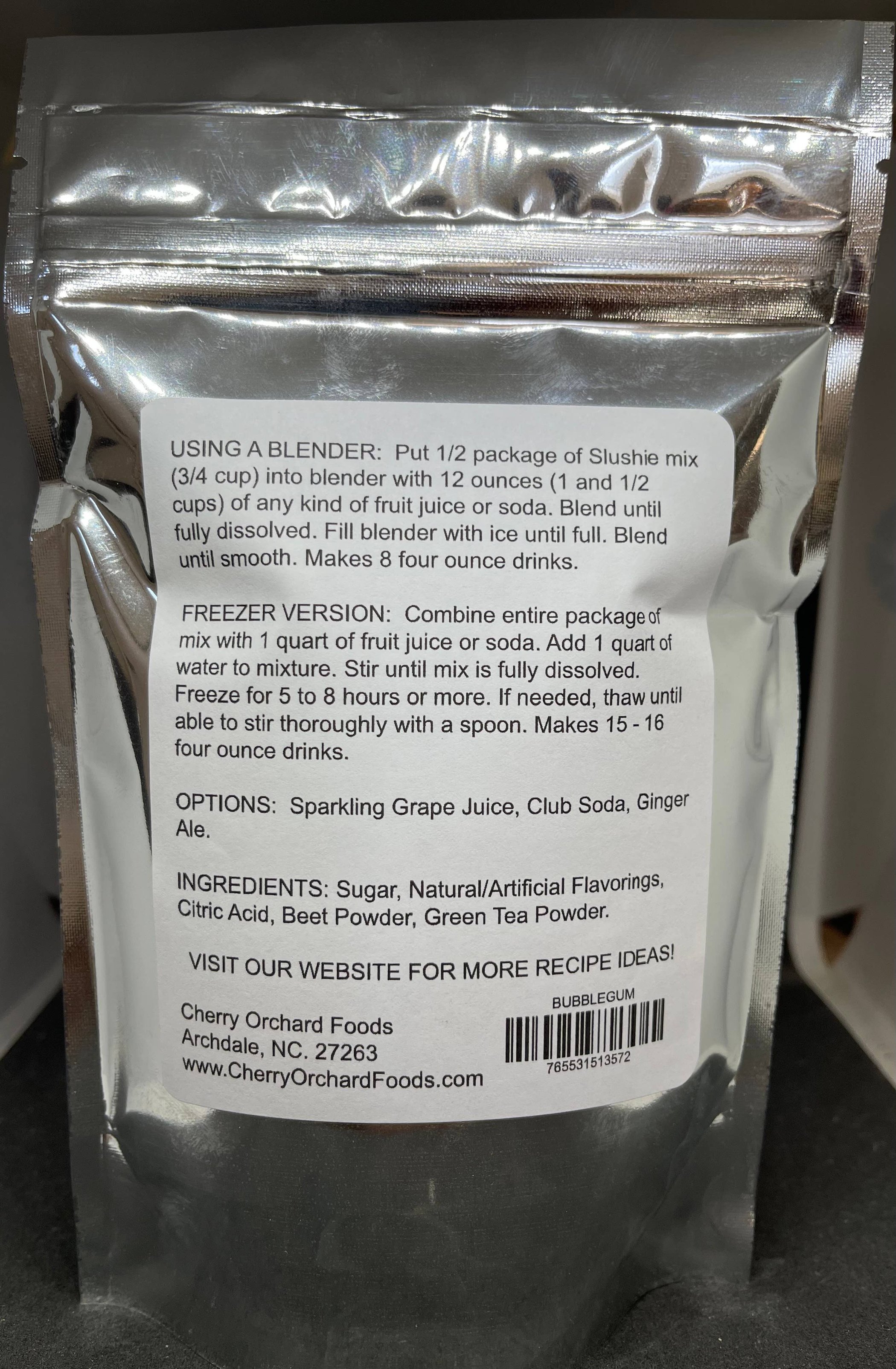 Slushie Mix Kids Fun Flavors Natural Pink Color 100 Percent Beet Powder 100 Percent Green Tea Powder 8 Flavors