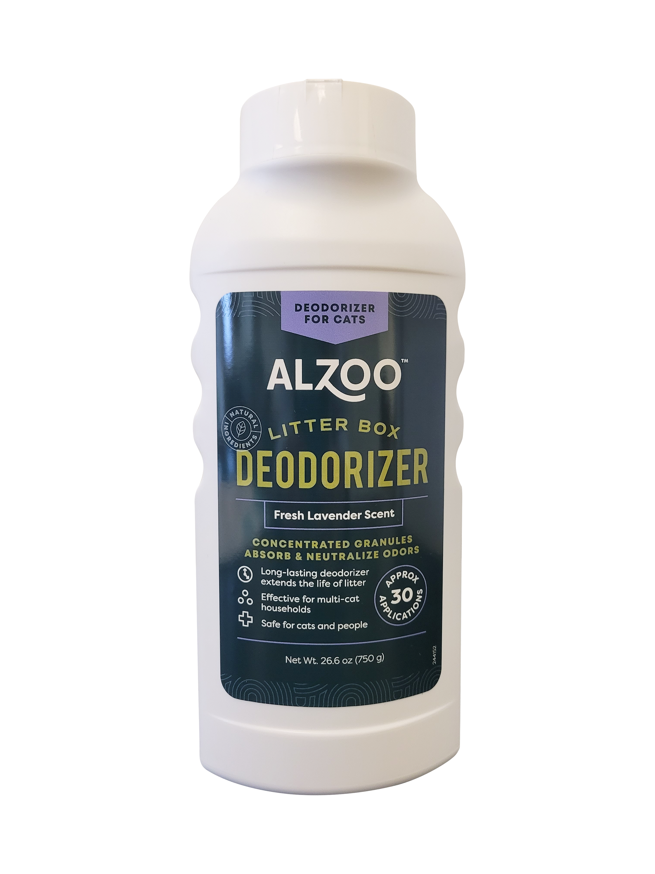ALZOO Plant-Based Cat Litter Deodorizer Fresh Lavender, 26.6oz Image 1