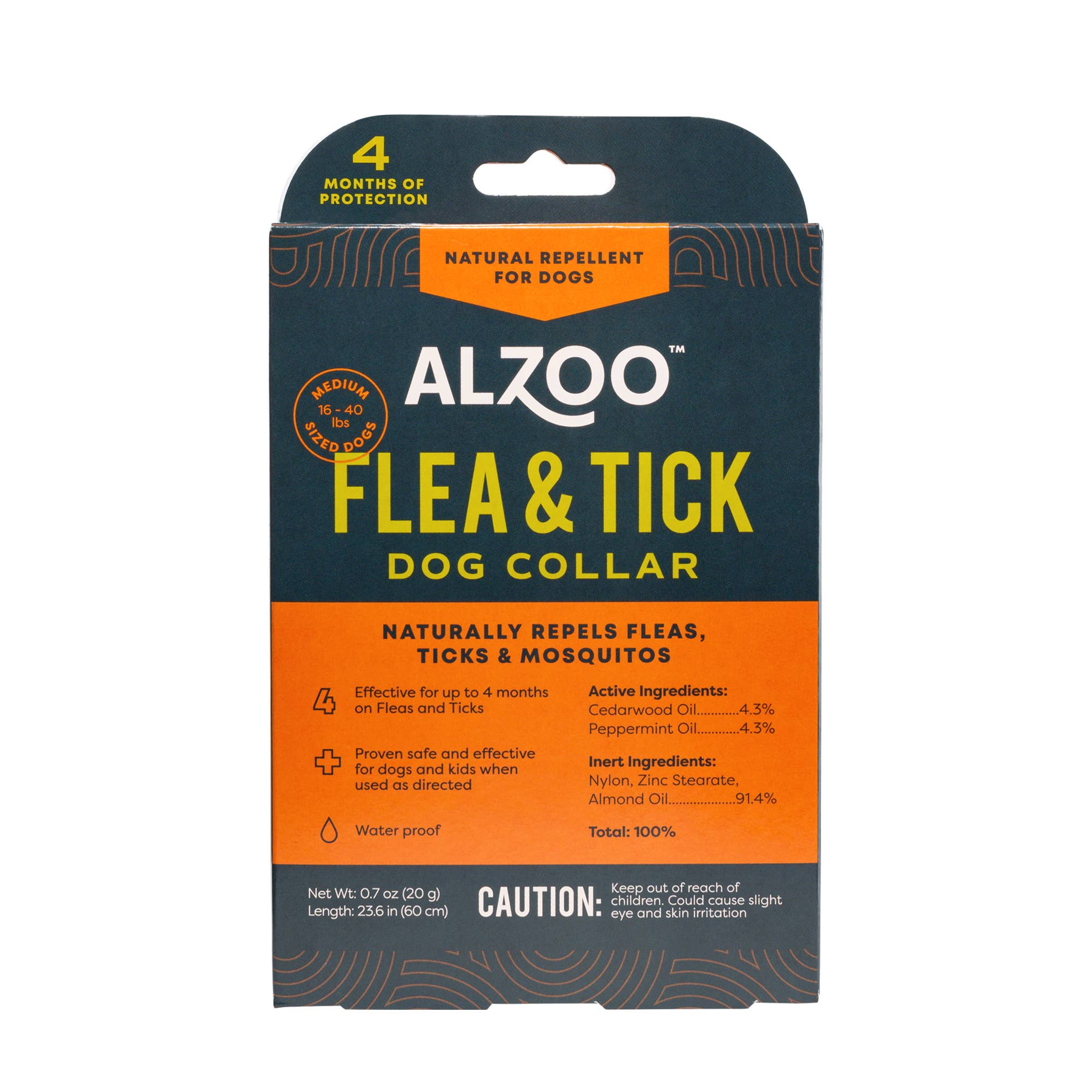 ALZOO Plant-Based Flea & Tick Collar Medium Dog Image 1