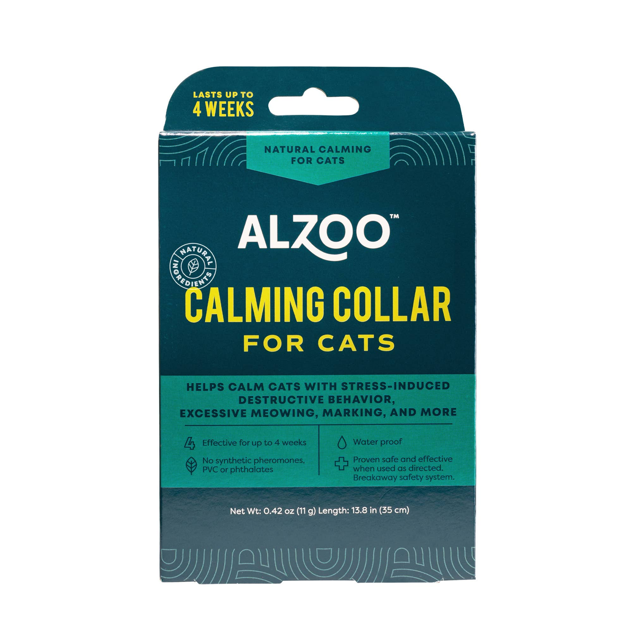Calming Collar for Cats Helps Relieve Stress Anxiety and Nervousness Made with Nepeta Cataria Extract Waterproof Long Lasting Up to 30 Days