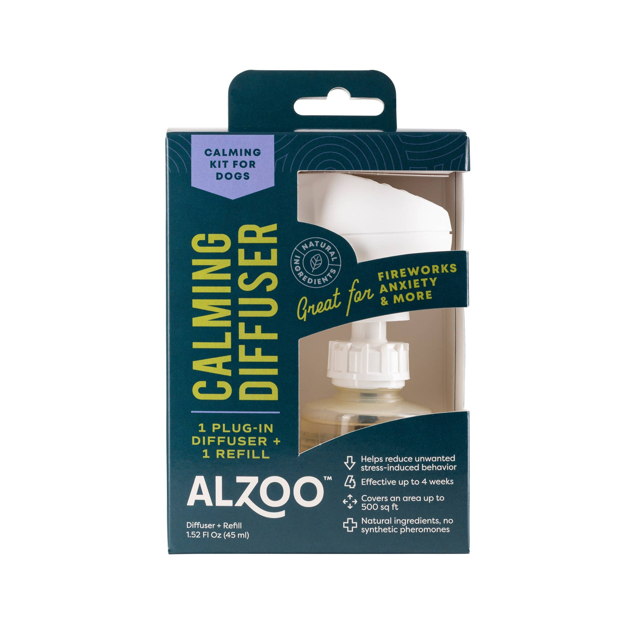 ALZOO Plant-Based Calming Diffuser Plug-in Kit for Dog Image 1