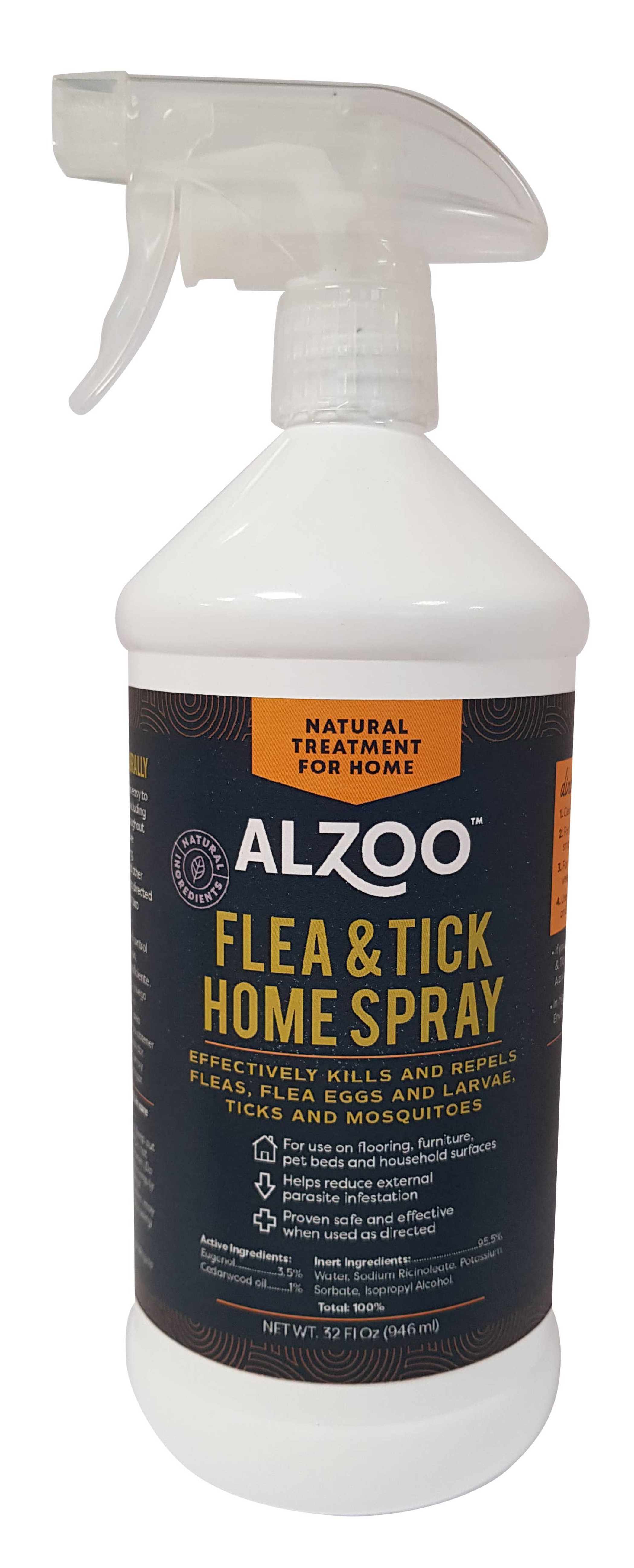 ALZOO Plant-Base Flea & Tick Home Spray, 32oz Image 1