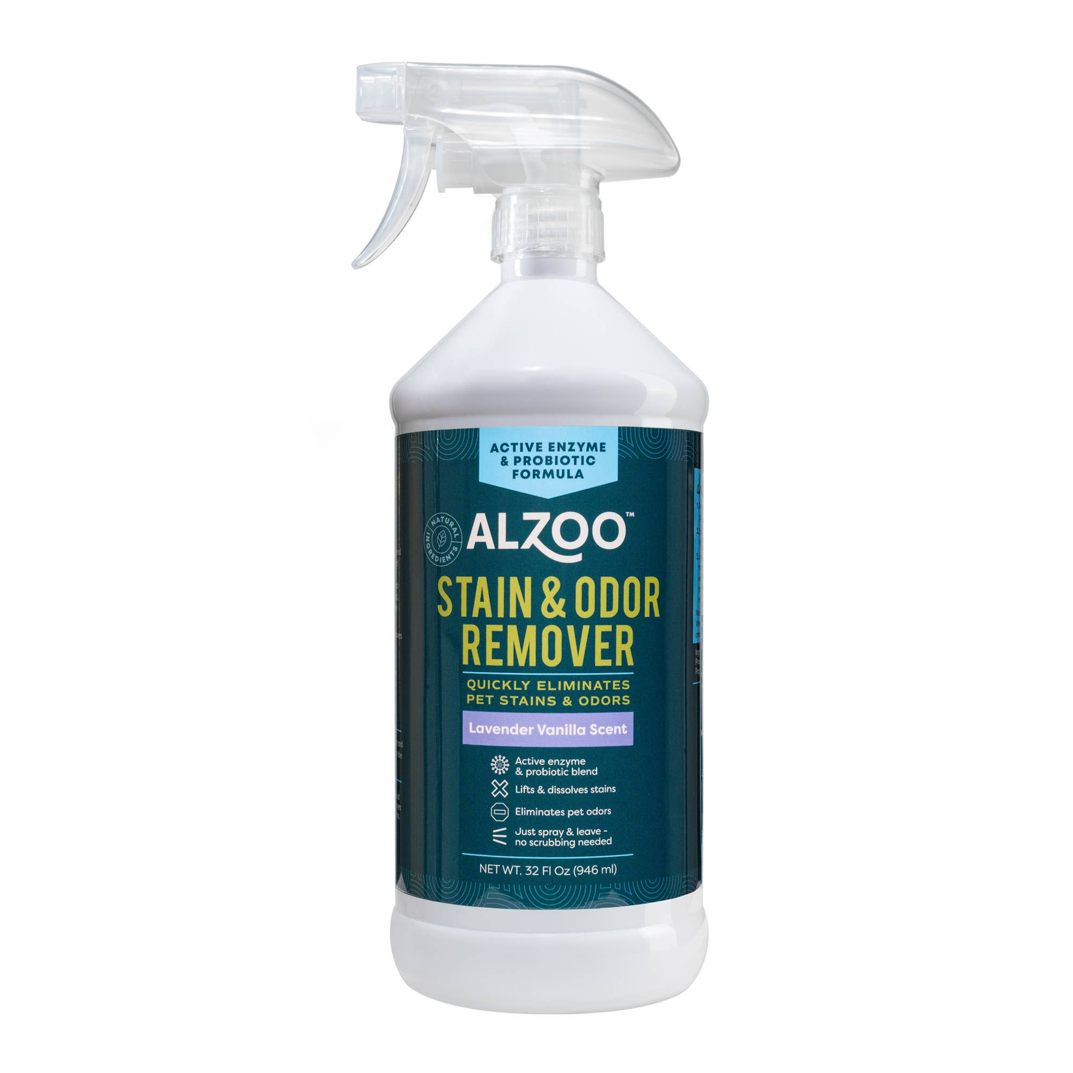 ALZOO Enzymatic Stain & Odor Remover Lavender Vanilla, 16oz Image 1