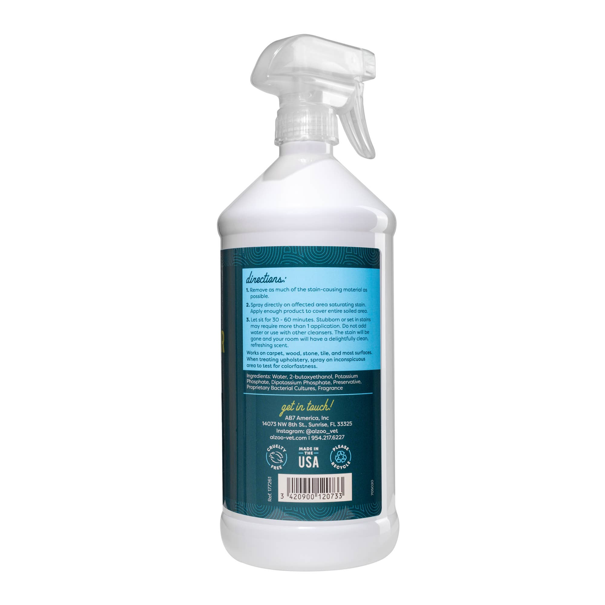 Spray Stain and Odor Remover Quick Stain and Odor Elimination Lavender Vanilla 16oz Safe for Pets and People Easy to Apply