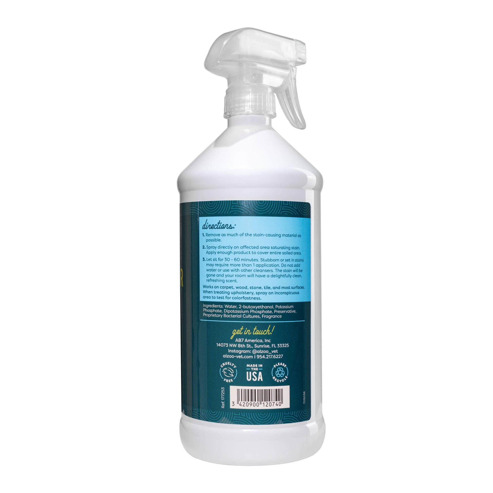 Enzyme Stain & Odor Remover Quickly Eliminates Pet Stains & Odors 32oz Citrus Lavender Safe For Use Around Pets And People