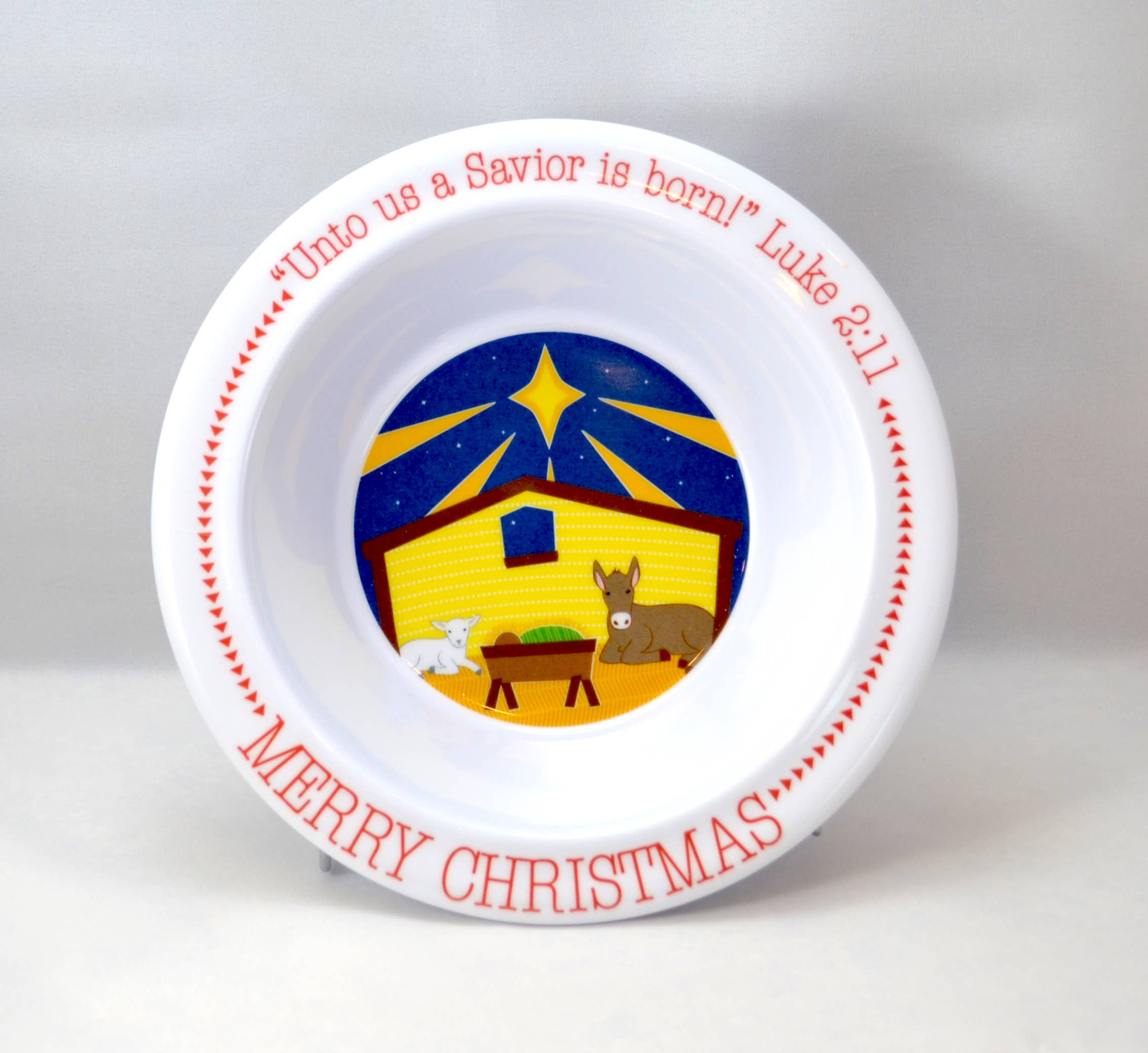 Bol de Navidad 6 pulgadas diámetro material melamina no tóxica libre de BPA uso diario apto para lavavajillas no apto para microondas
