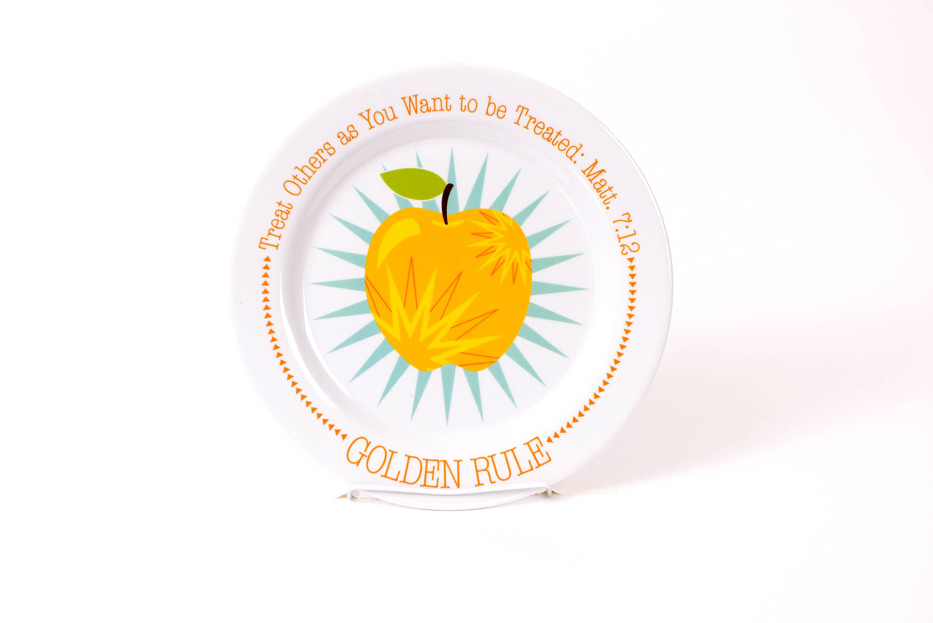 Plate Encourage Children to Treat Others Non-Toxic BPA Free Melamine 9 Inch Diameter Dishwasher Safe