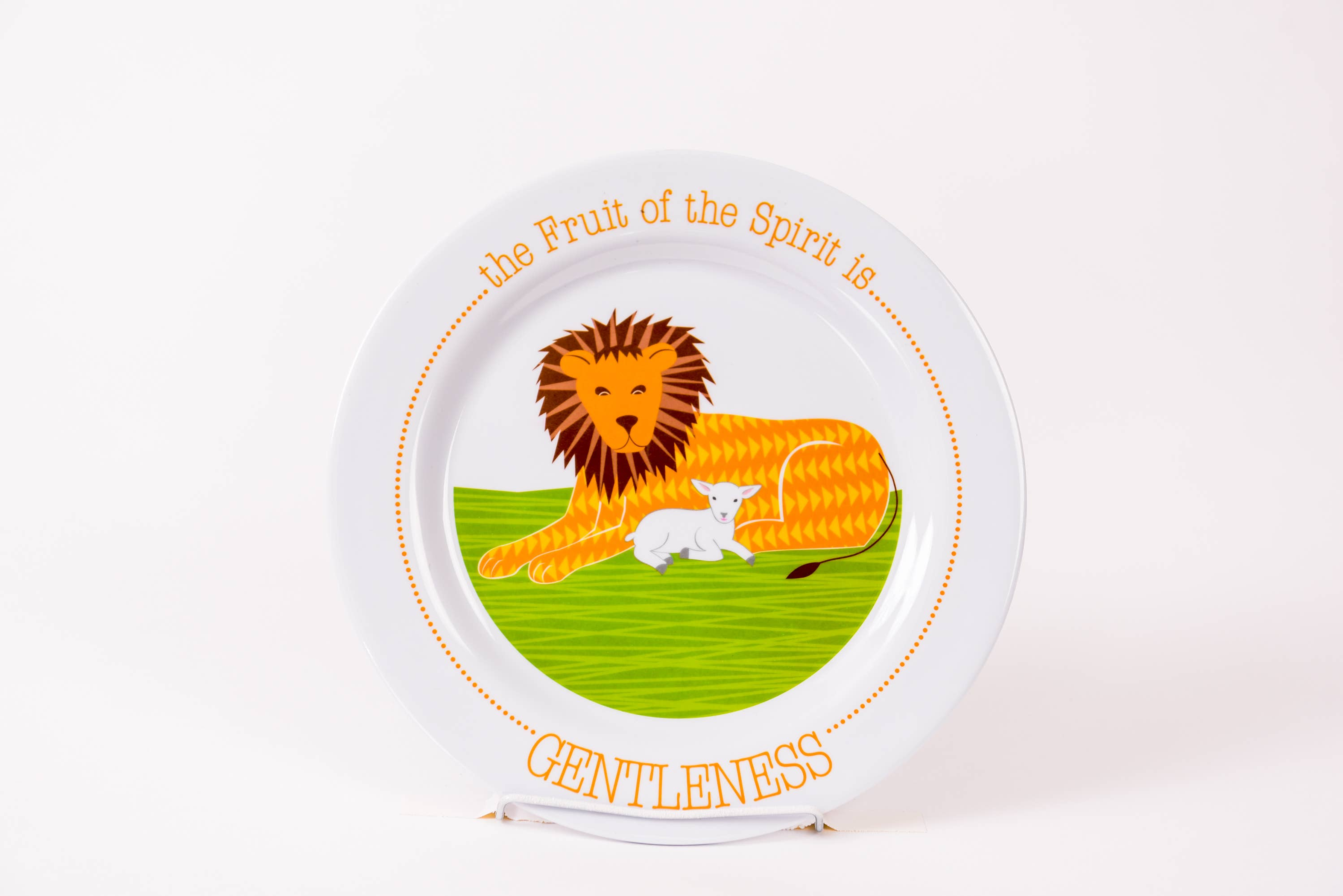 Plate Gentle Reminder 9 Inch Diameter Non-Toxic BPA Free Melamine Dishwasher Safe Daily Use