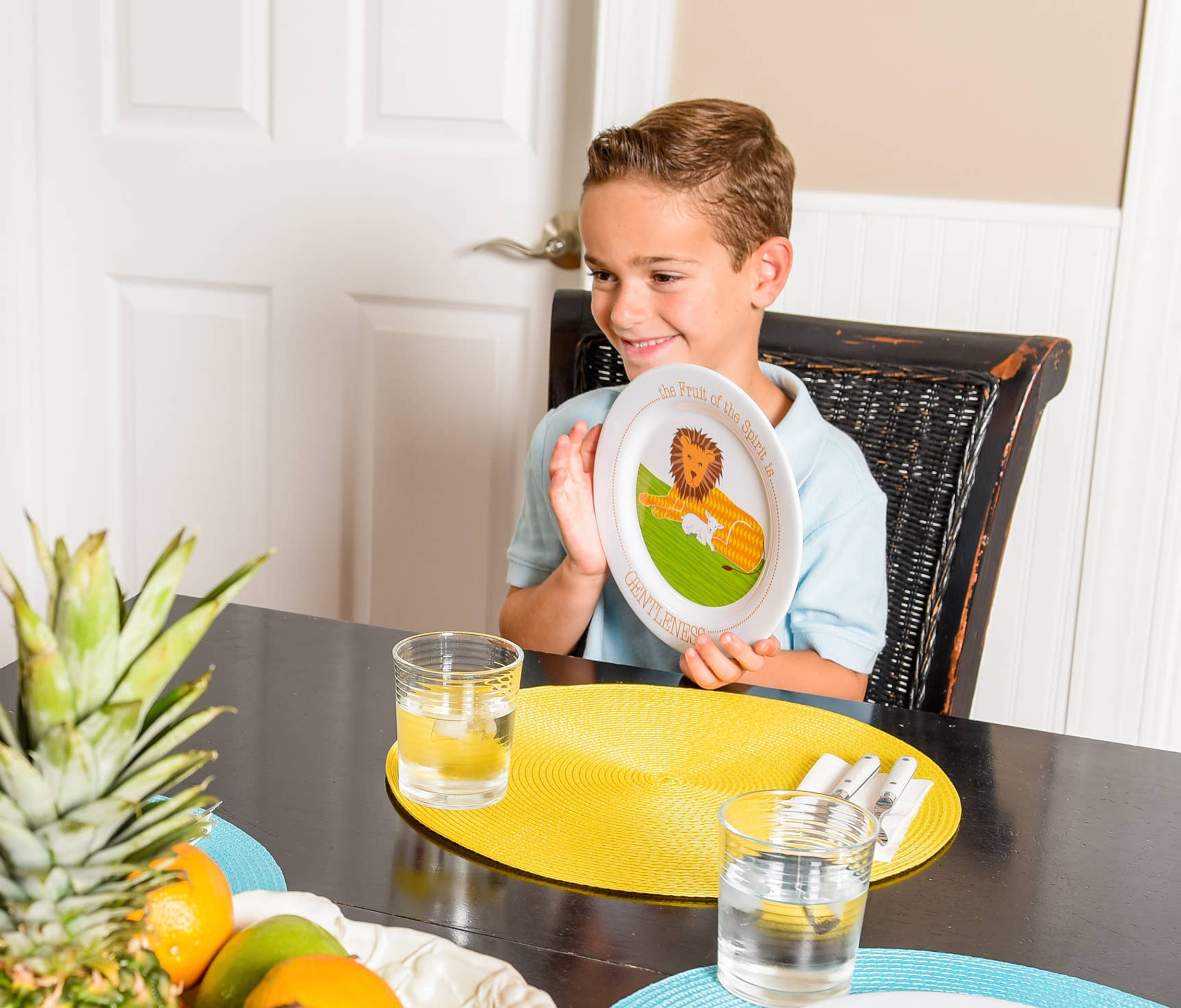 Plate Gentle Reminder 9 Inch Diameter Non-Toxic BPA Free Melamine Dishwasher Safe Daily Use