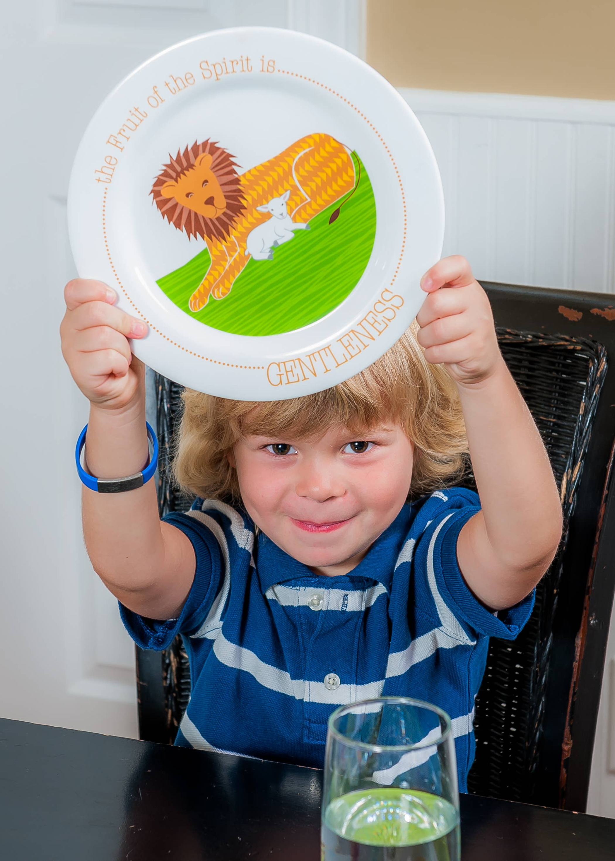 Plate Gentle Reminder 9 Inch Diameter Non-Toxic BPA Free Melamine Dishwasher Safe Daily Use