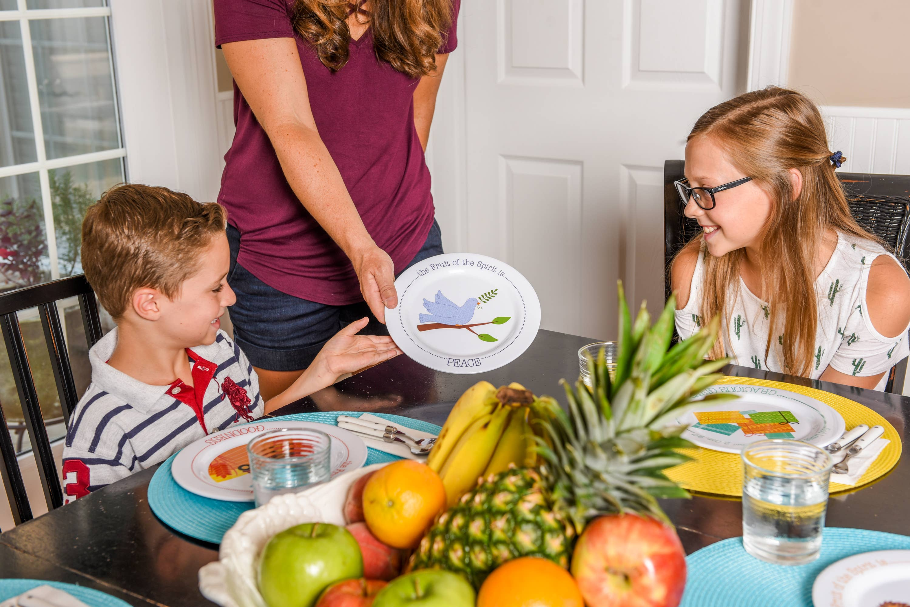 Plate Gentle Reminder 9 Inch Diameter Non-Toxic BPA Free Melamine Dishwasher Safe Daily Use