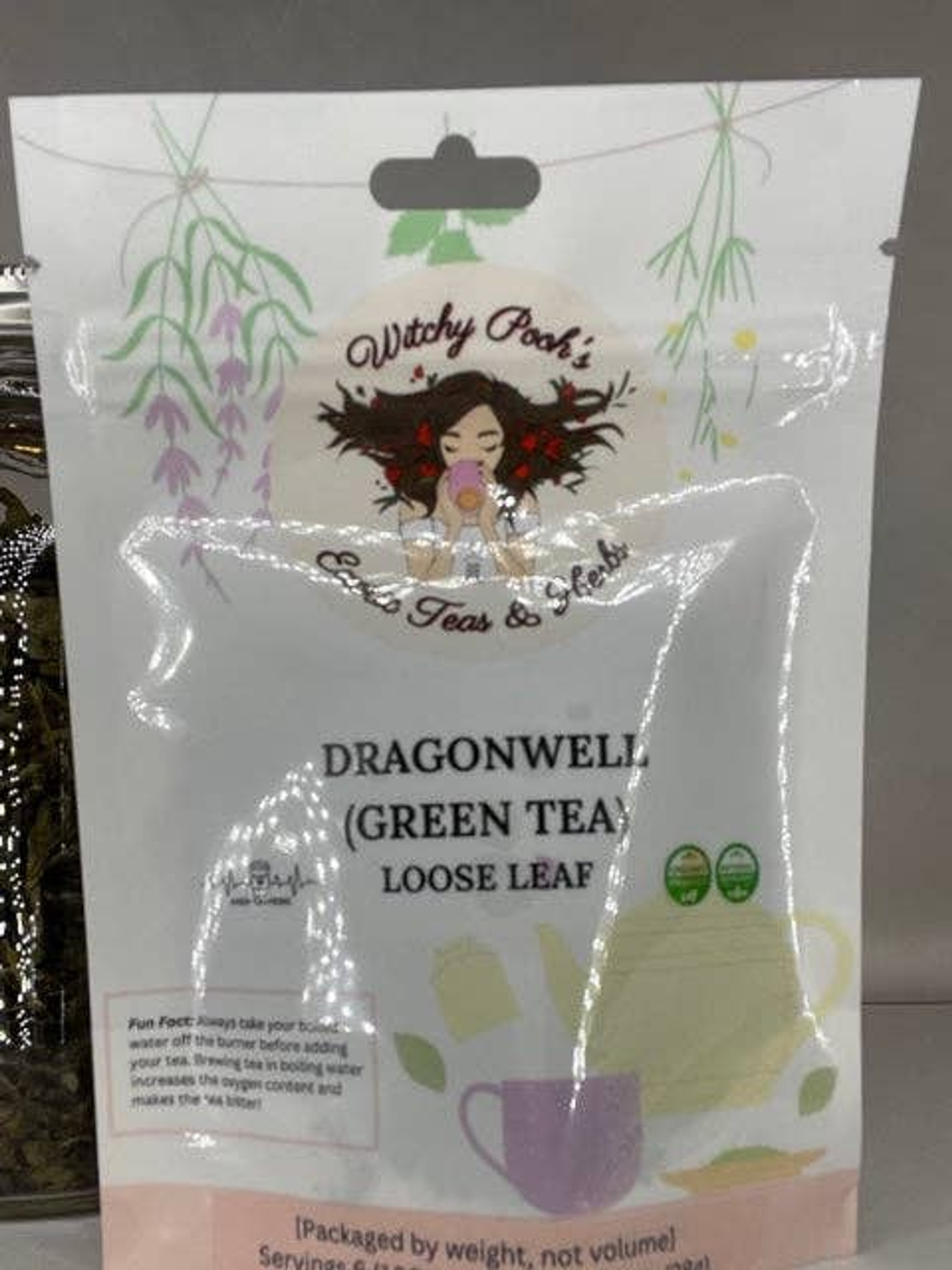 Tea Green Dragon Well High Caffeine Content Strong Distinctive Flavor Organic 100g Loose Leaf Hydration Detoxing