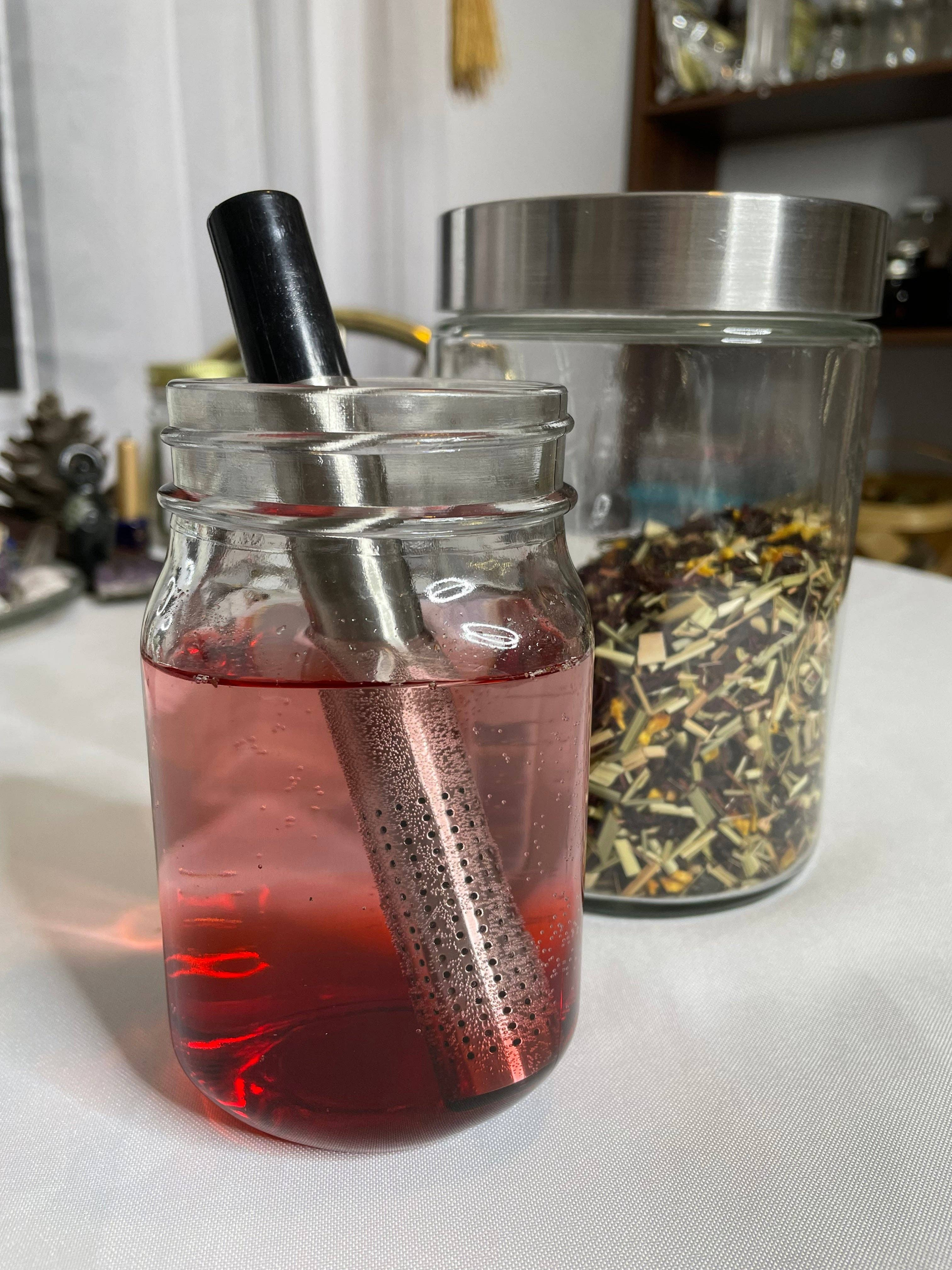 Tea Infuser Spring Scoop Stick for Loose Leaf Tea Black Green Orange