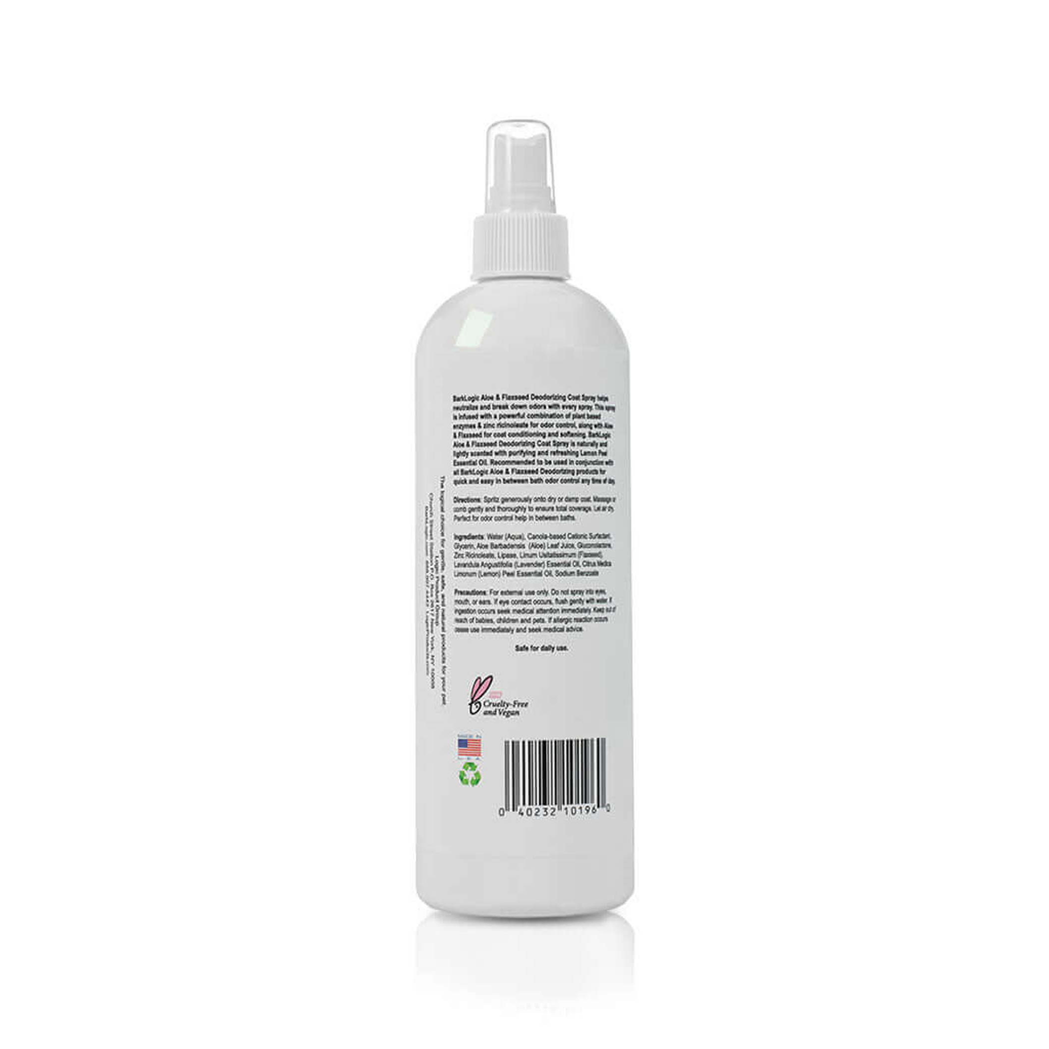 Coat Spray Deodorizing Wet Or Dry 16 fl oz 473 ml Lemon Tree Scent Infused With Aloe Flaxseed Plant Based Enzymes