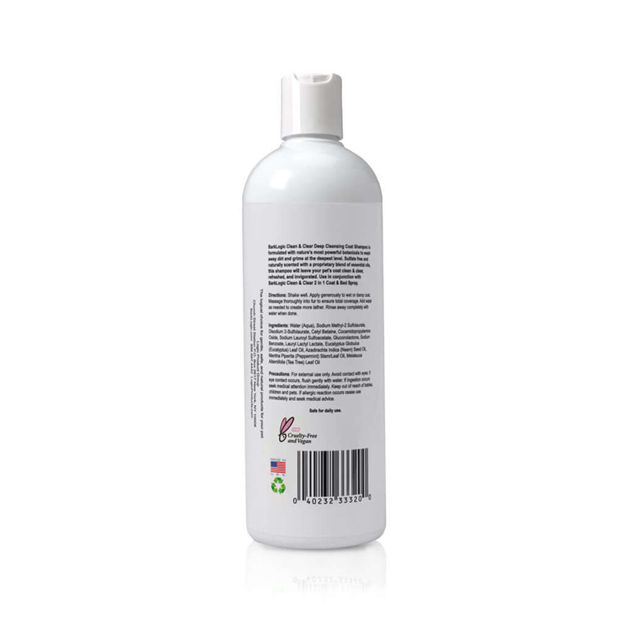 Dog Shampoo Deep Cleansing Sulfate Free Infused With Essential Oils Mint Scent 16 fl oz Hypoallergenic Cruelty Free Vegan