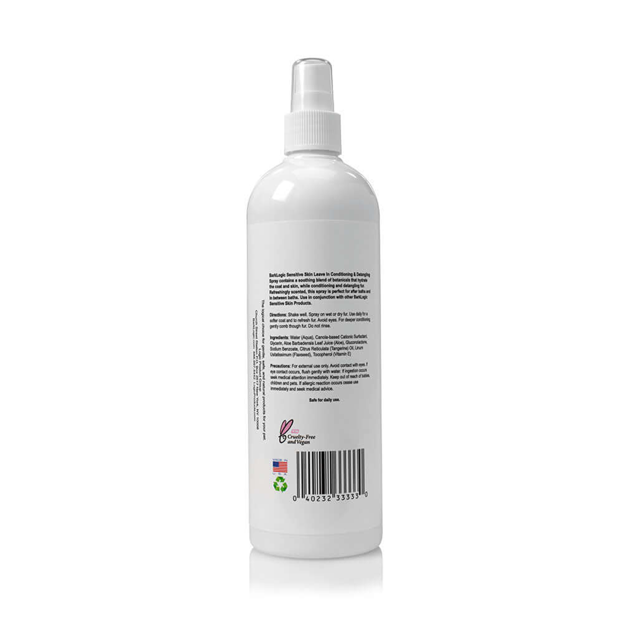 Dog Conditioning Spray Leave In Detangling Safe For Sensitive Skin Eco Friendly Aloe Flaxseed Tangerine Essential Oil 8 Ounces