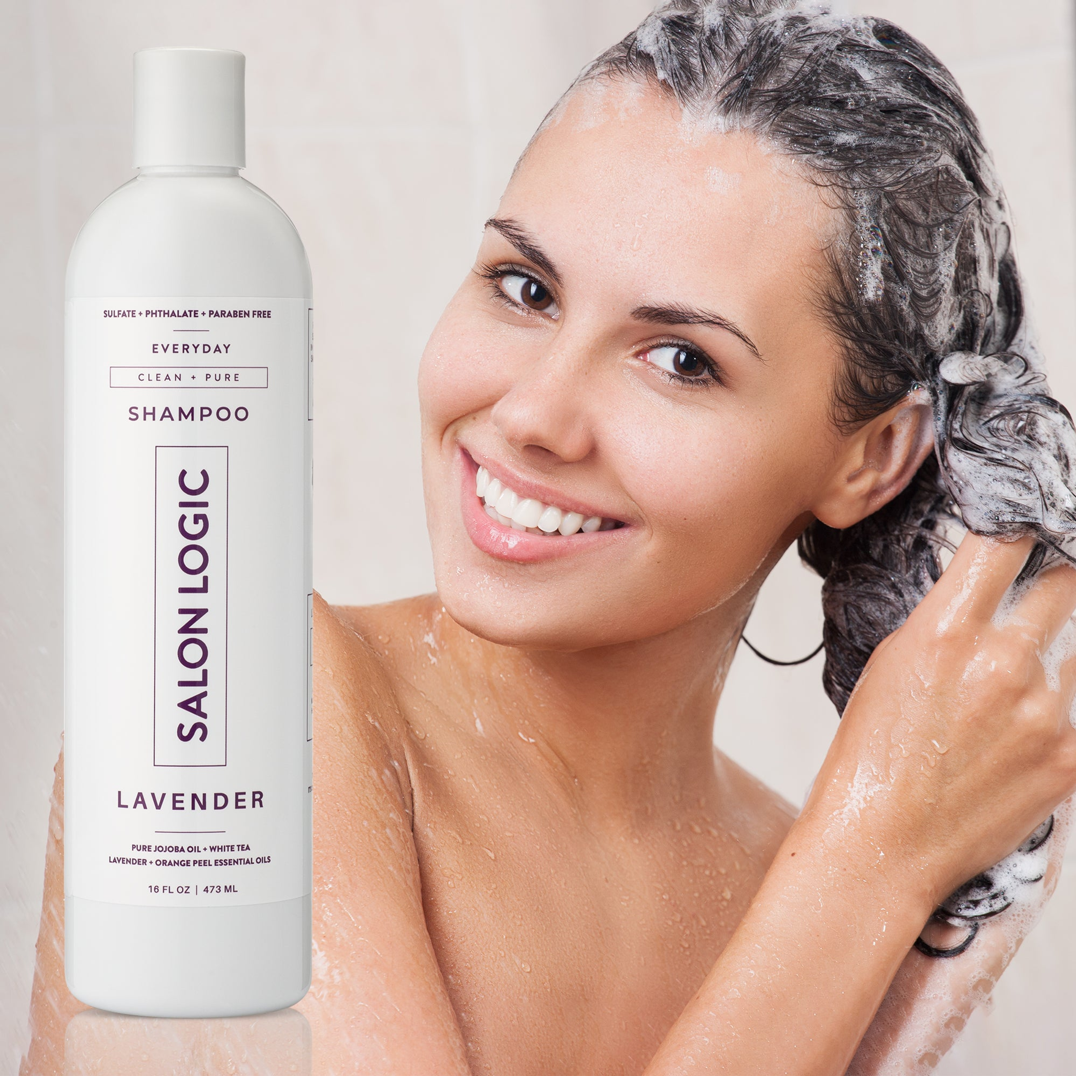 Shampoo Everyday Clean & Pure 16 Fluid Ounce Family Size Sulfate Free Natural Oils Vegan Cruelty Free