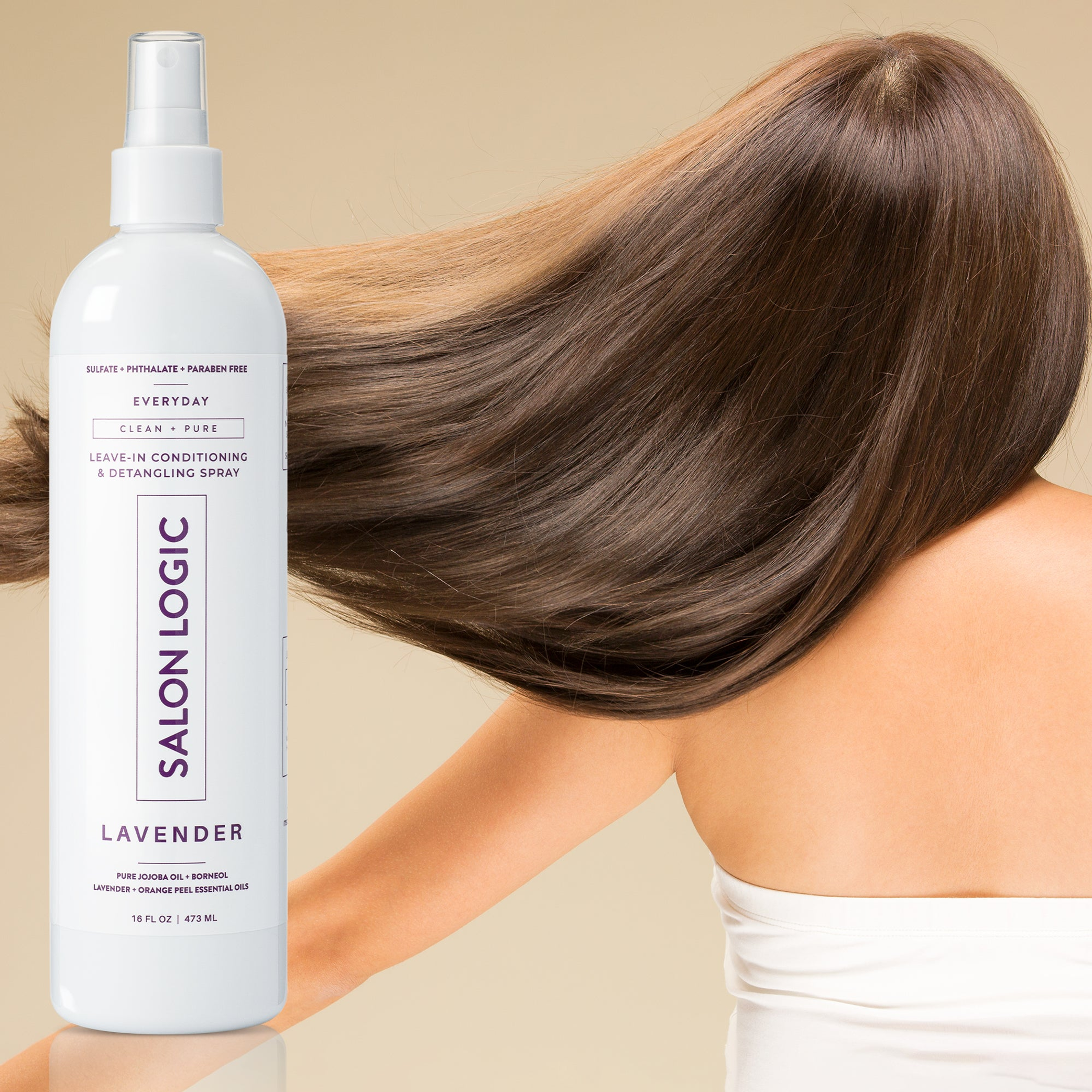 Leave-In Conditioning Detangling Spray for All Hair Types 16 Fluid Ounce Unisex Plant Based Natural Ingredients No Artificial Fragrances