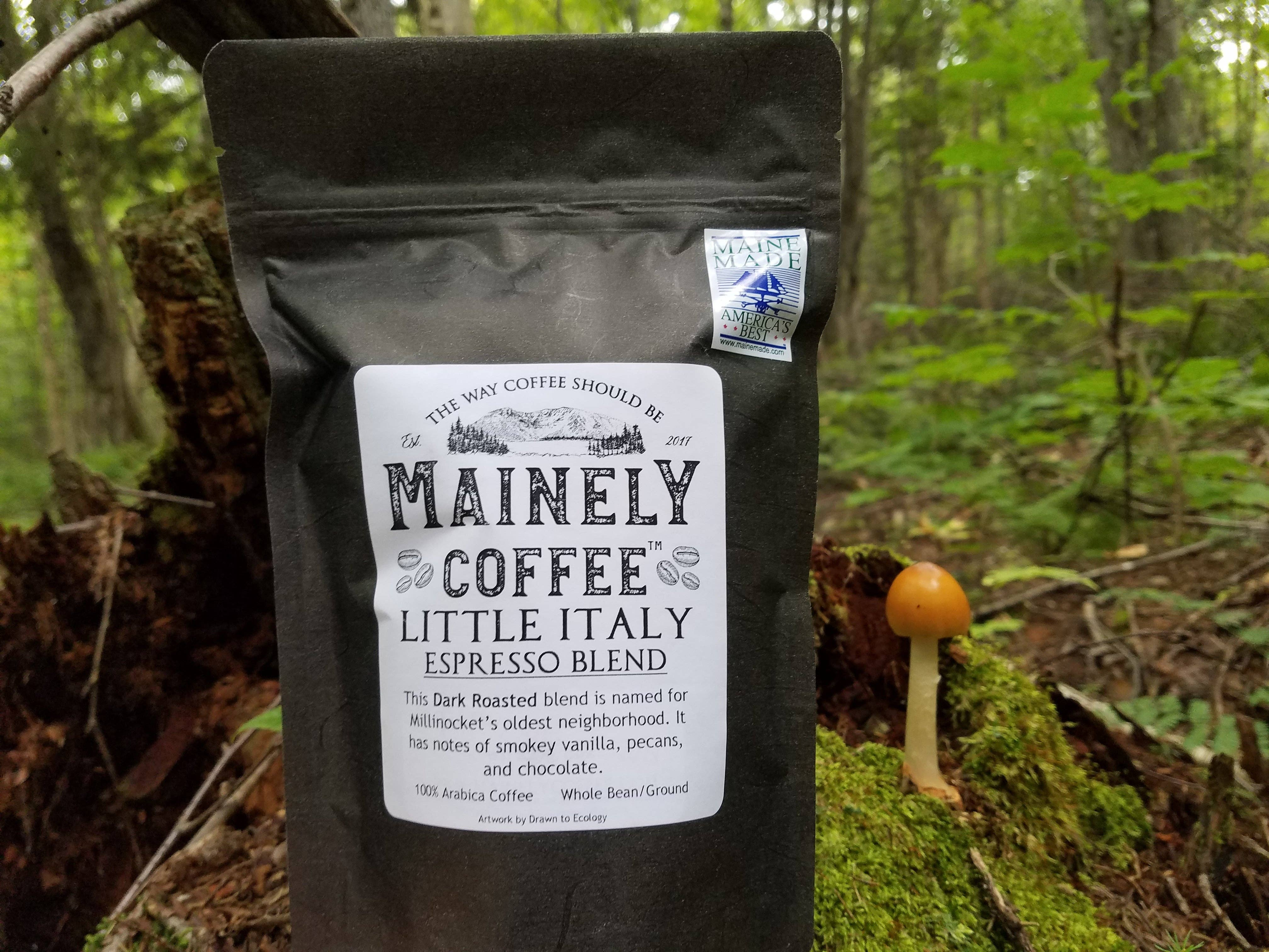 Coffee Blend Dark Roast Smokey Vanilla Pecan Chocolate Espresso French Press Pour Over 12 ounces