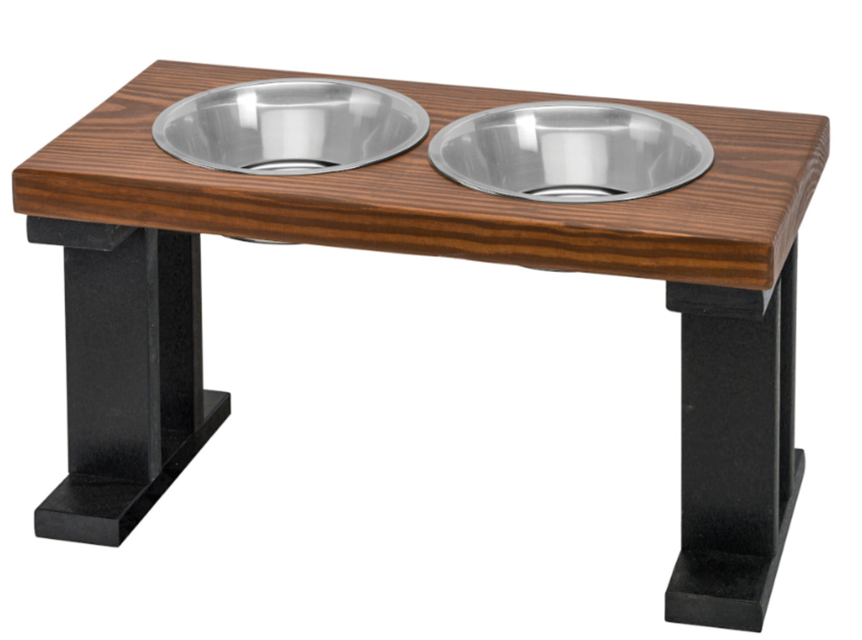 Farmhouse 2 Bowl Elevated Regular Feeder Image 1