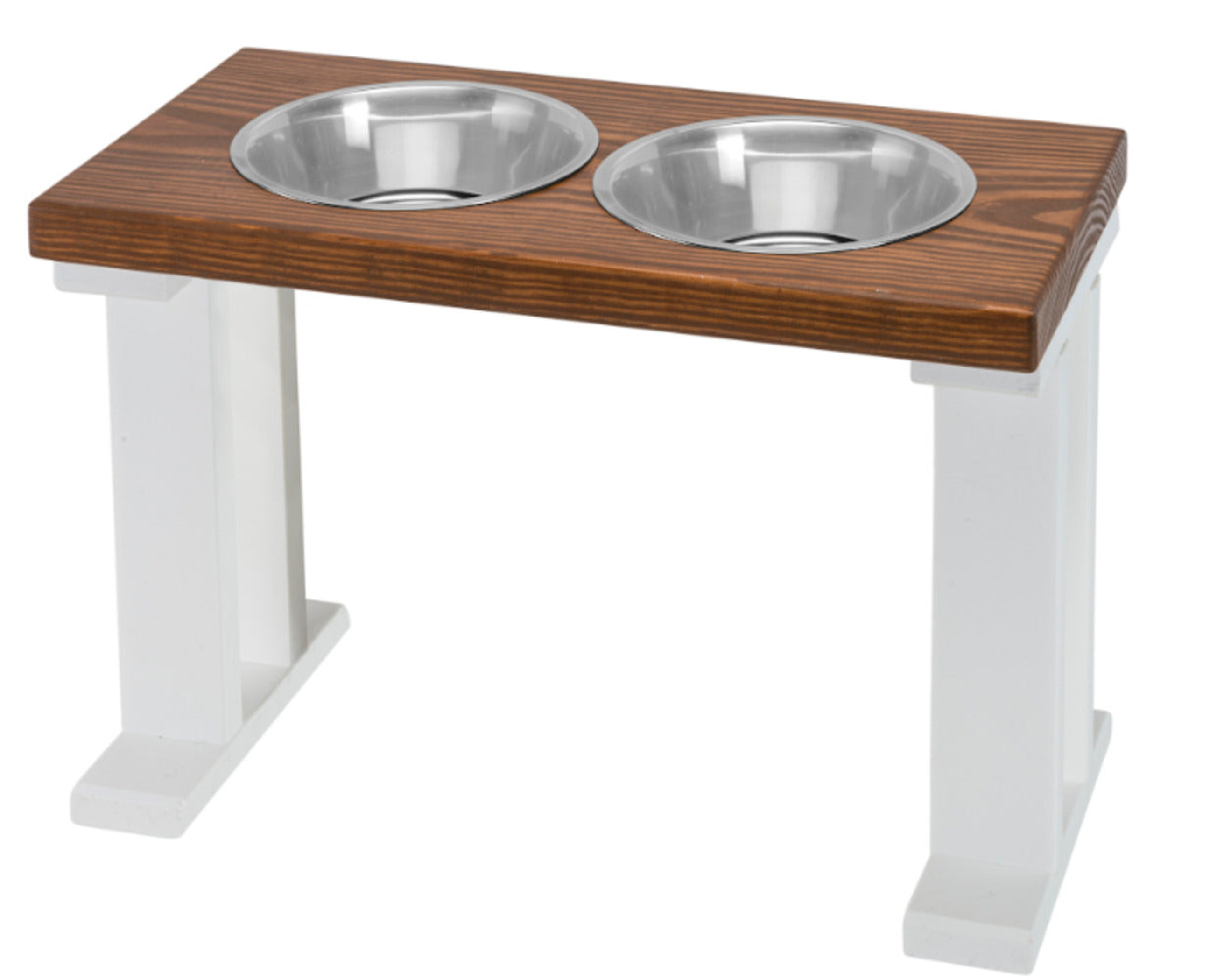 Farmhouse 2 Bowl Elevated Regular Feeder Image 1
