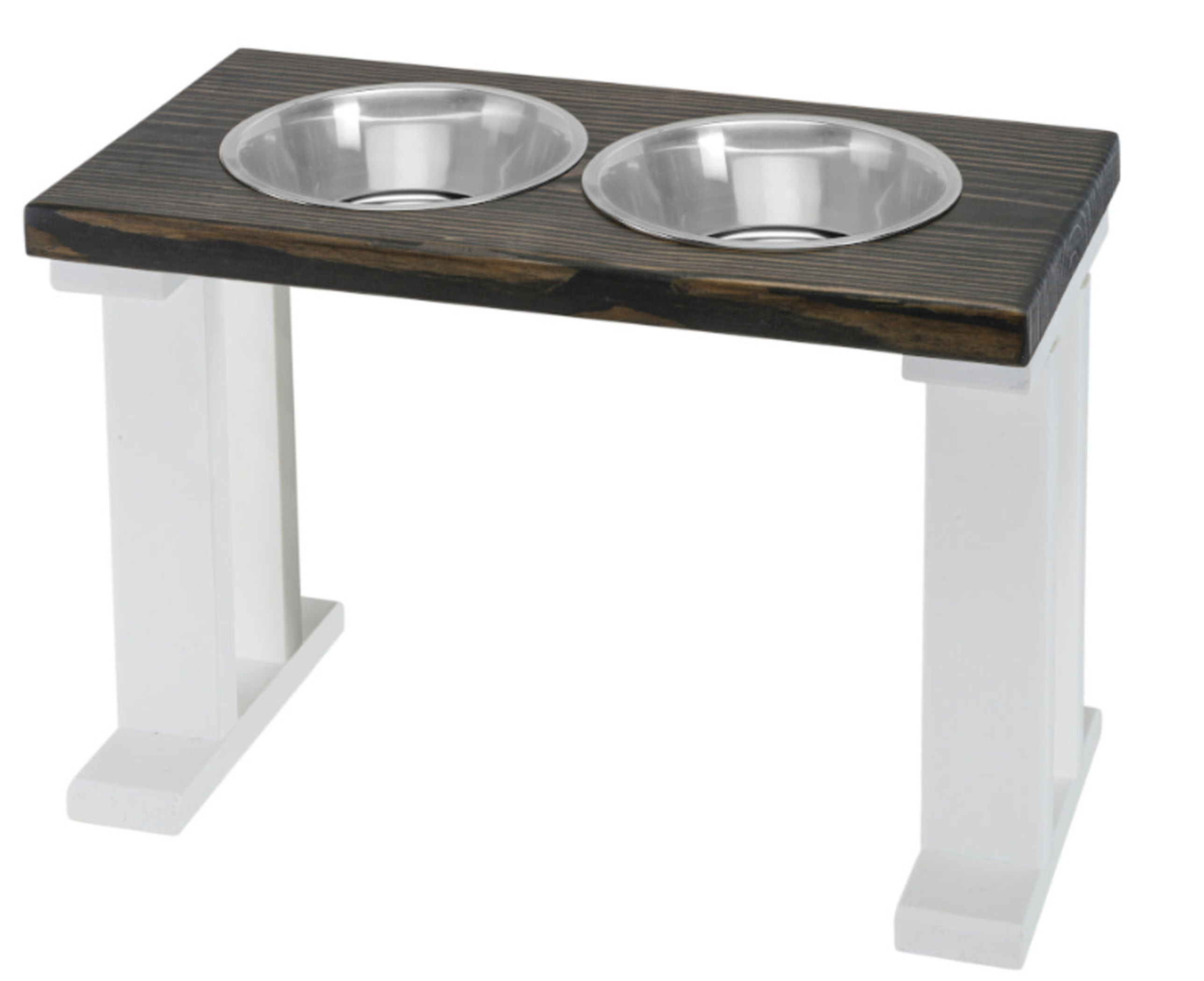 Farmhouse 2 Bowl Elevated Regular Feeder Image 1