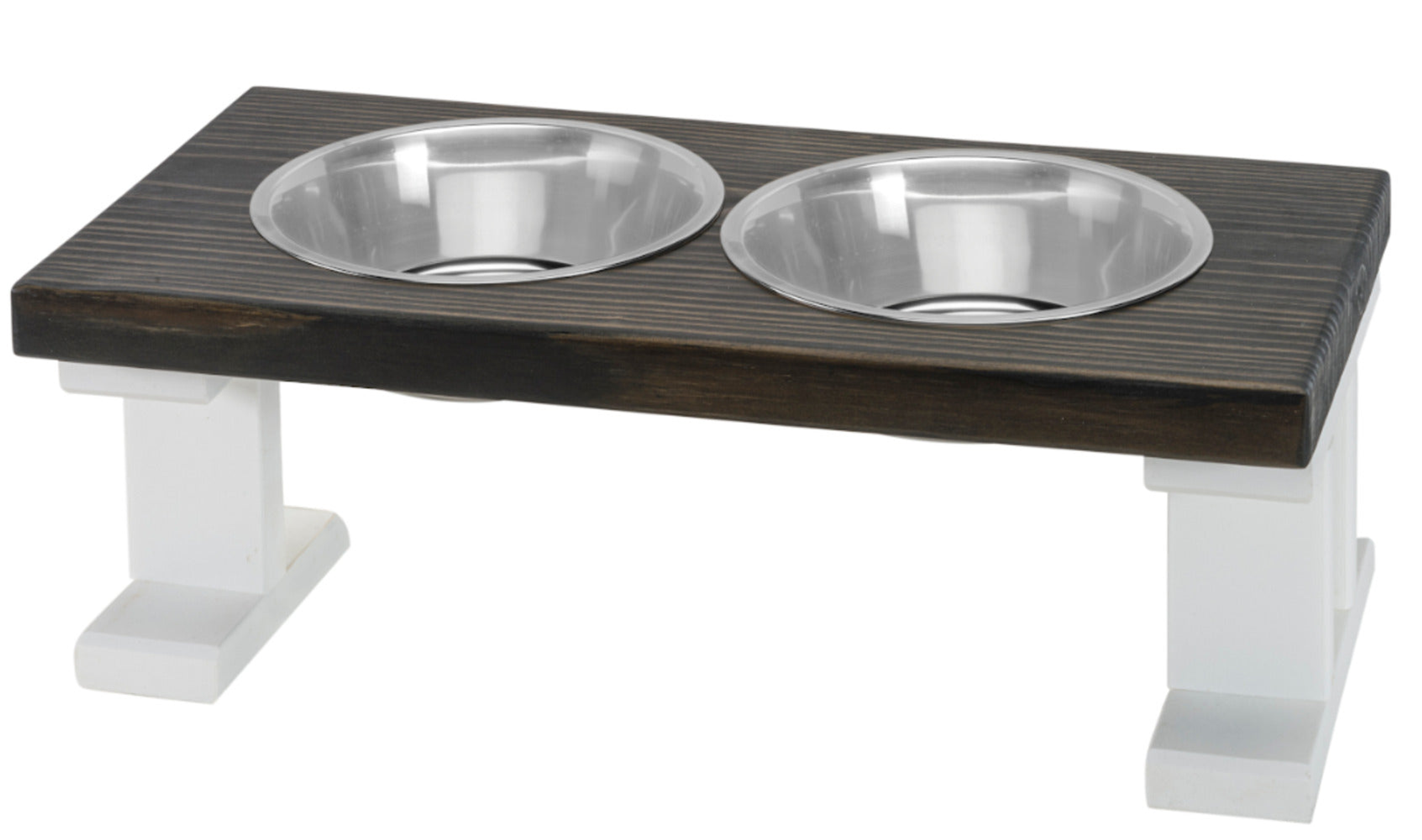 Farmhouse 2 Bowl Elevated Regular Feeder Image 1
