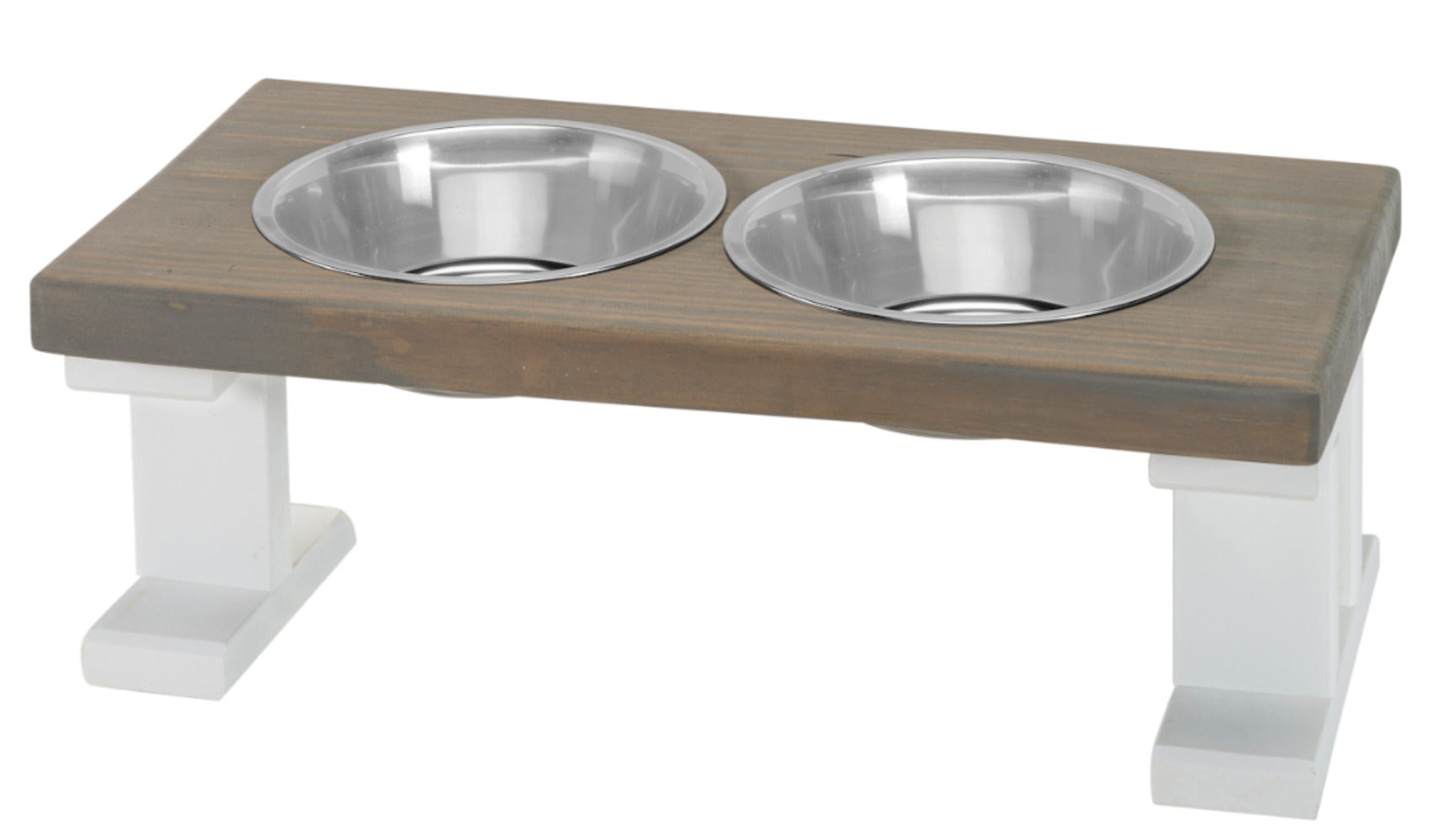 Farmhouse 2 Bowl Elevated Regular Feeder Image 1