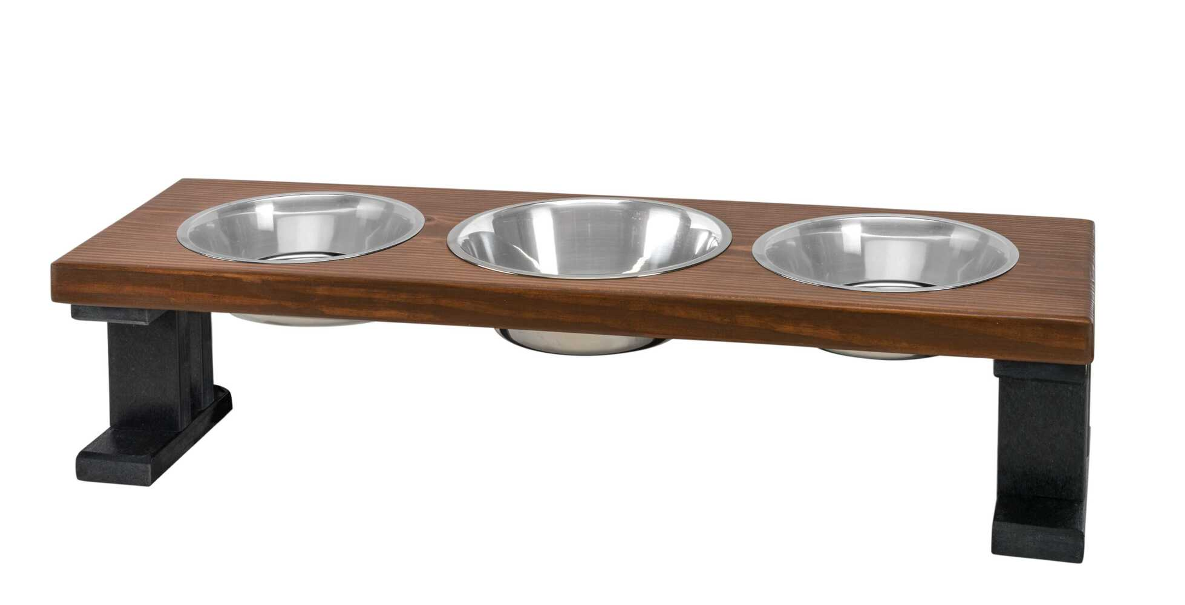 Farmhouse 3 Bowl Elevated Regular Feeder Image 1