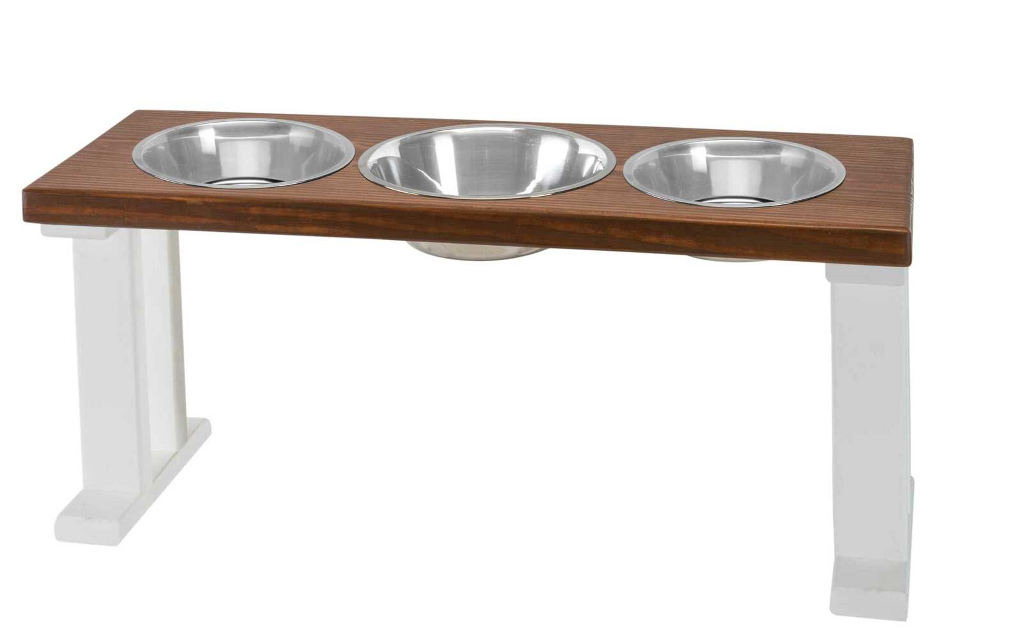 Farmhouse 3 Bowl Elevated Regular Feeder Image 1