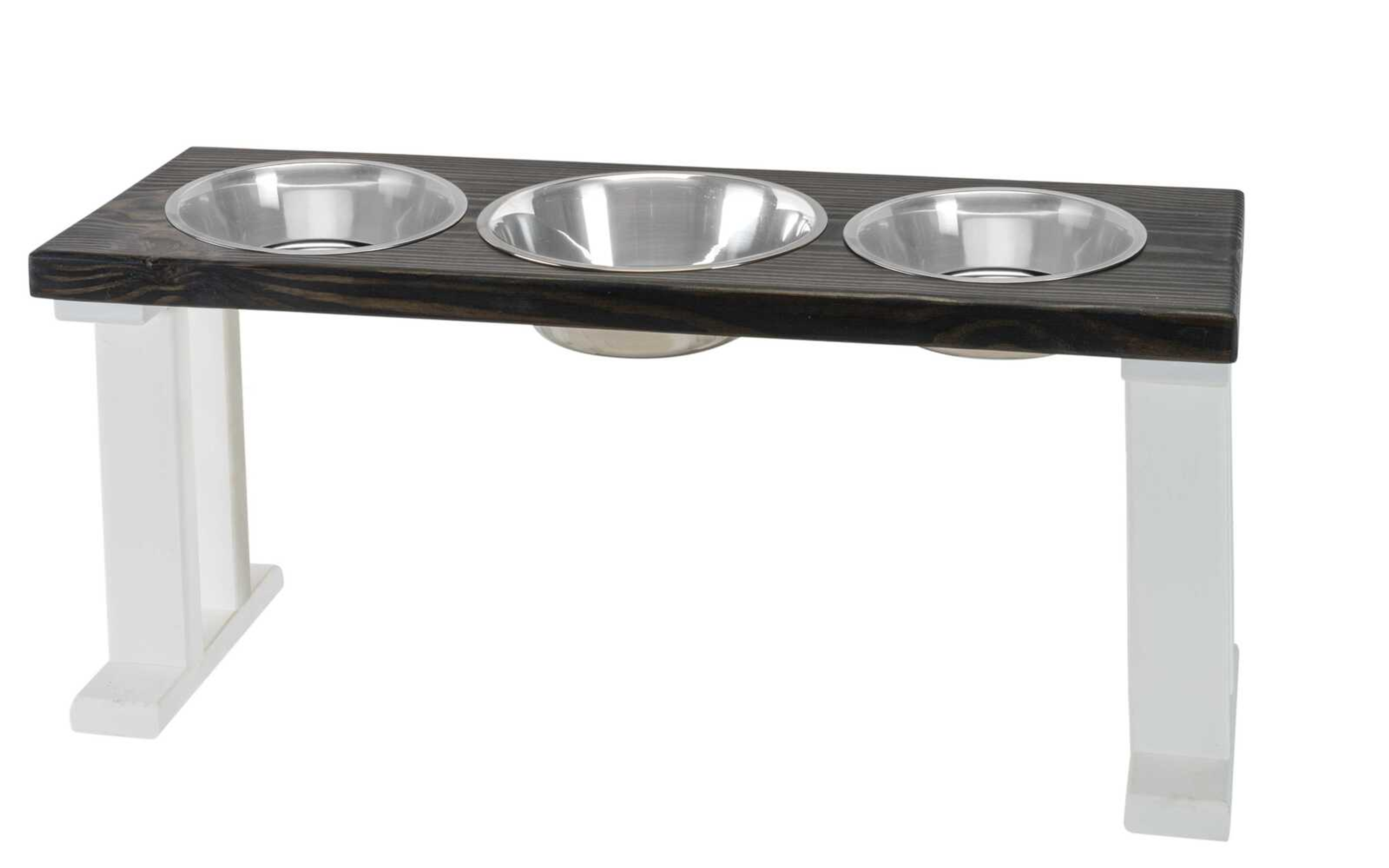 Farmhouse 3 Bowl Elevated Regular Feeder Image 1