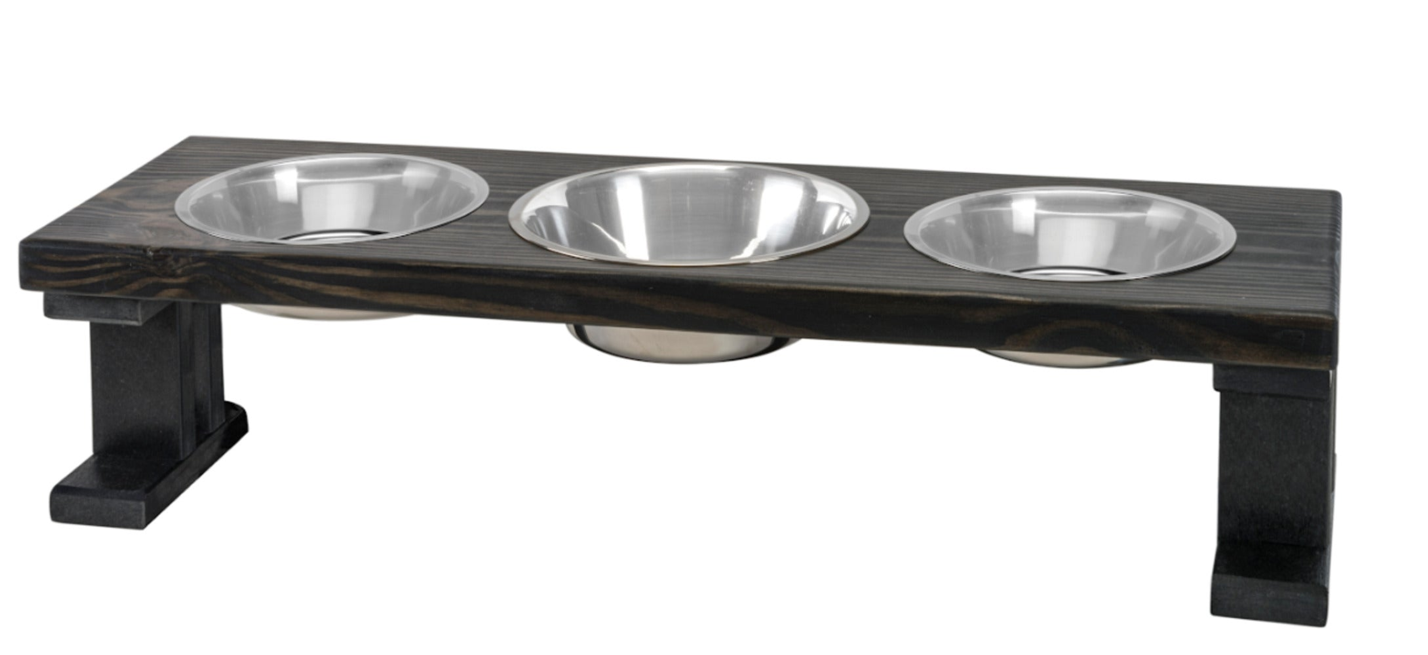 Farmhouse 3 Bowl Elevated Regular Feeder Image 1