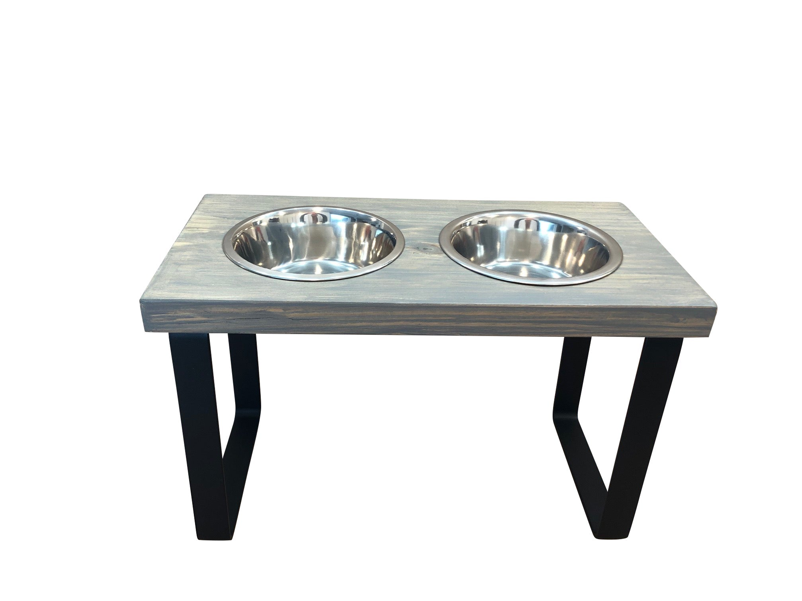 Metal dog bowl feeder Image 1