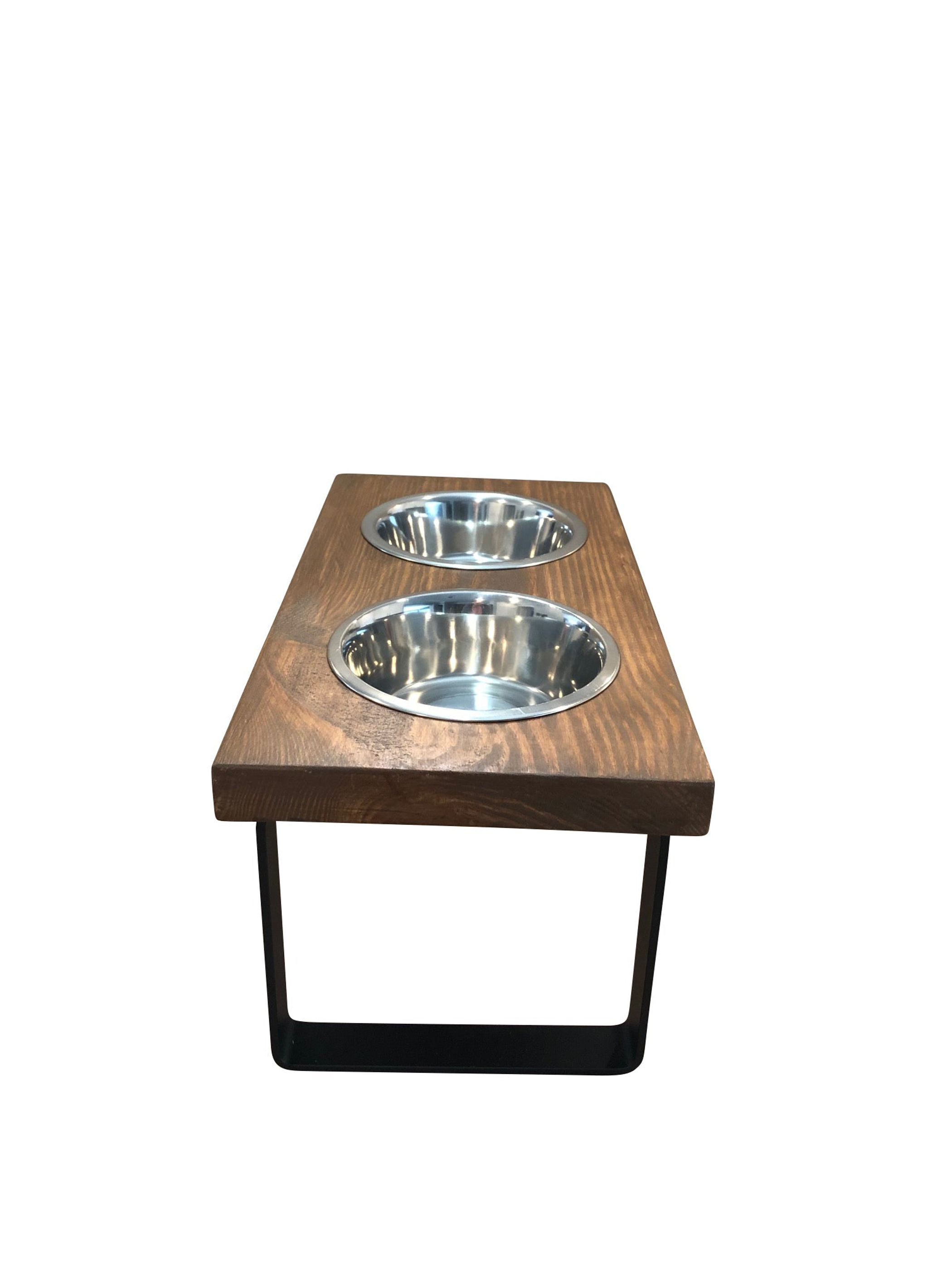 Metal dog bowl feeder Image 1