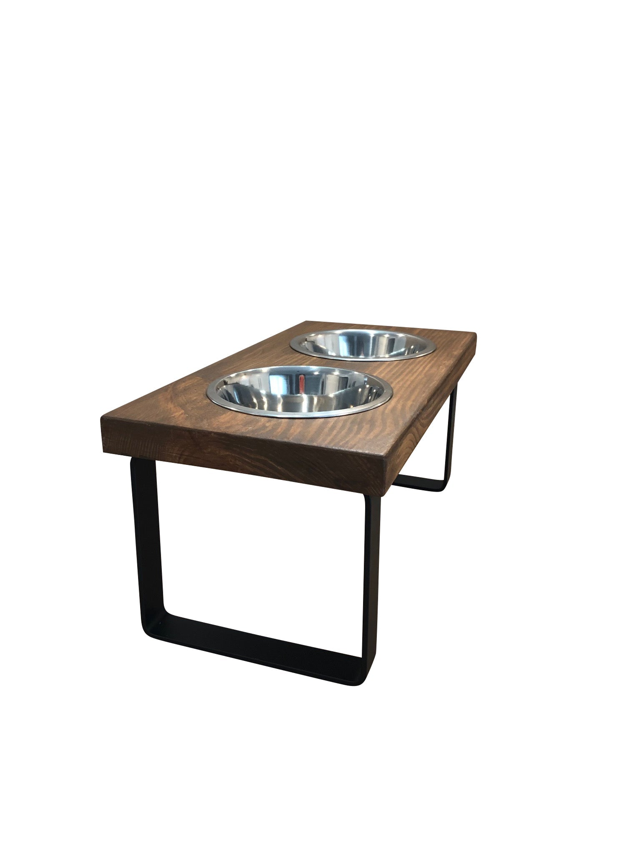 Metal dog bowl feeder Image 1