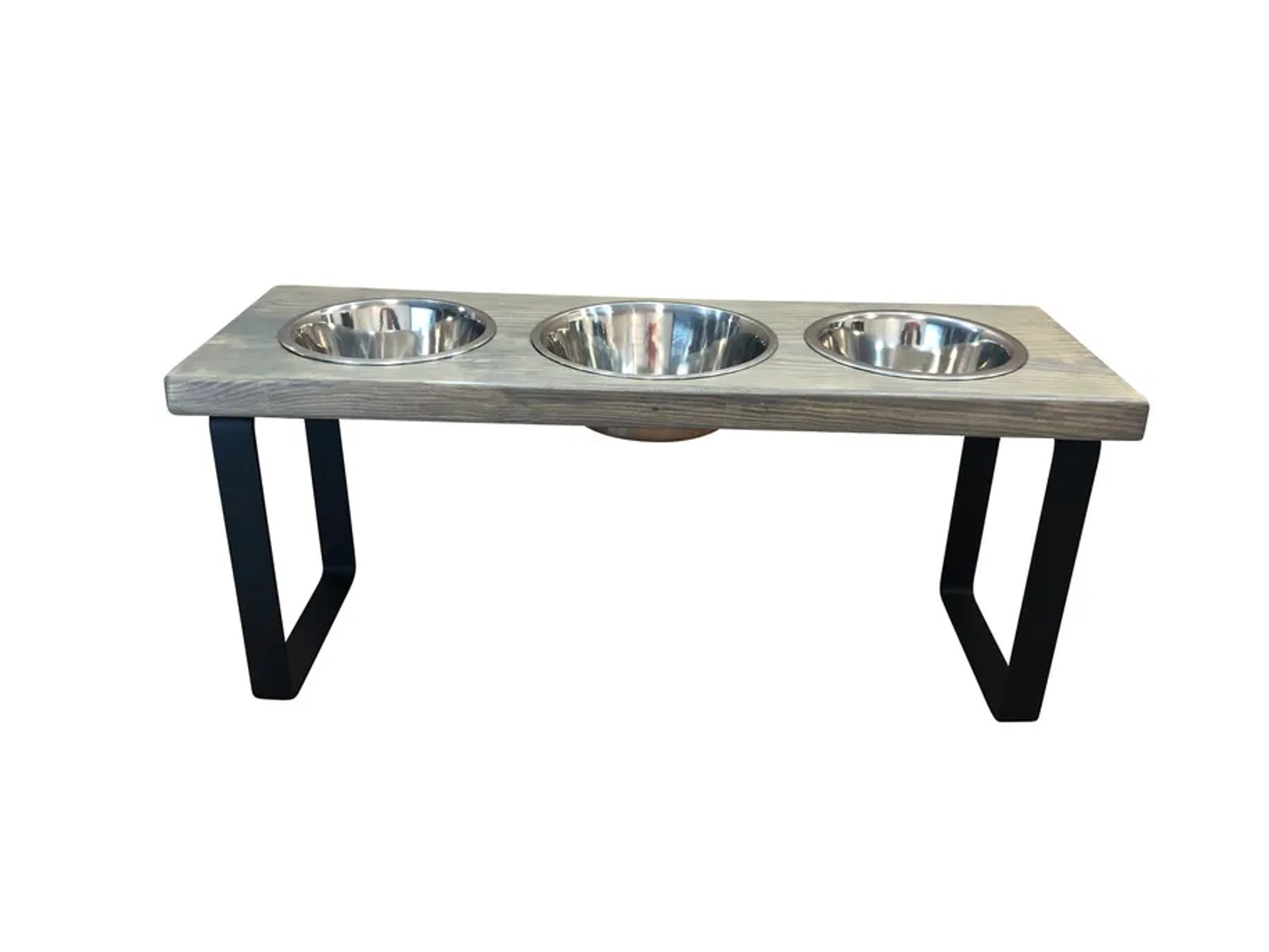 Metal dog bowl feeder Image 1