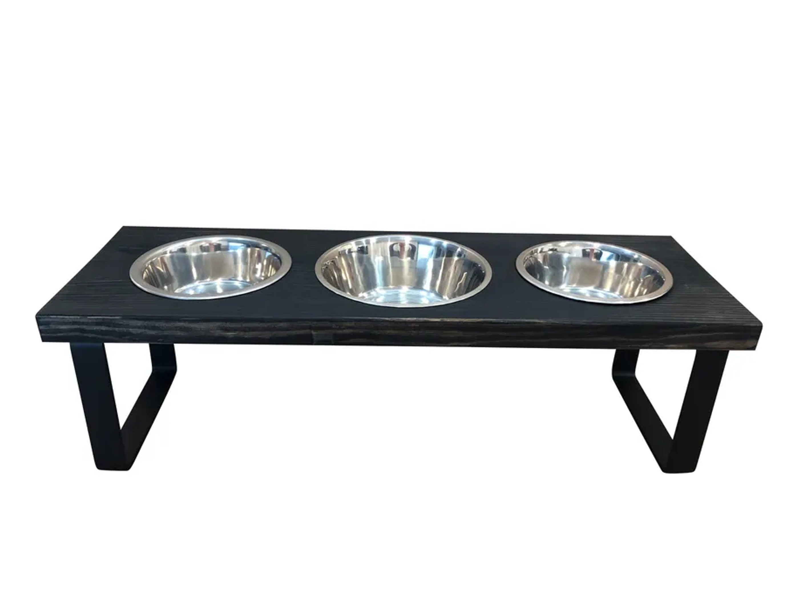 Metal dog bowl feeder Image 1