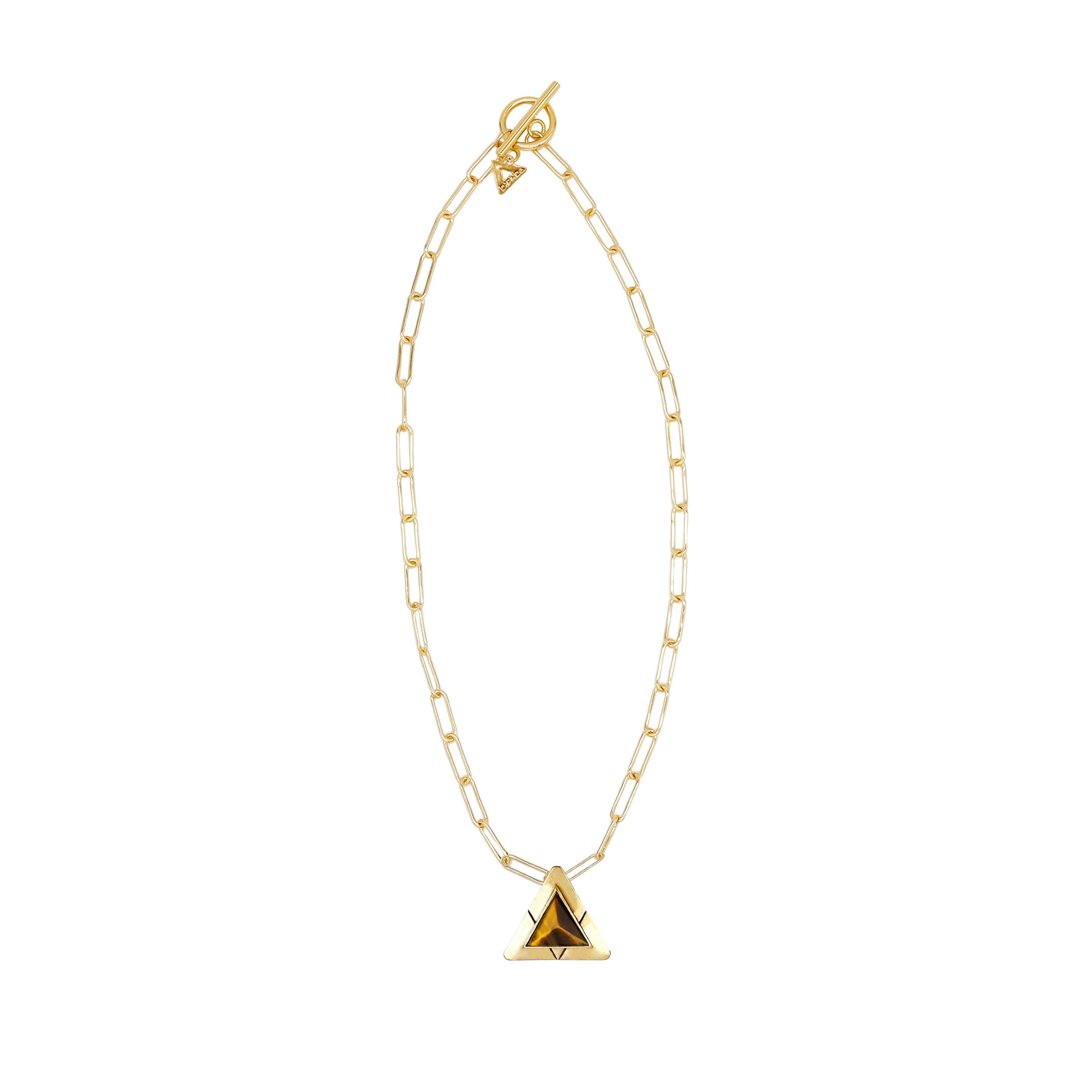 Infinity Triangle Necklace in Gold Image 1