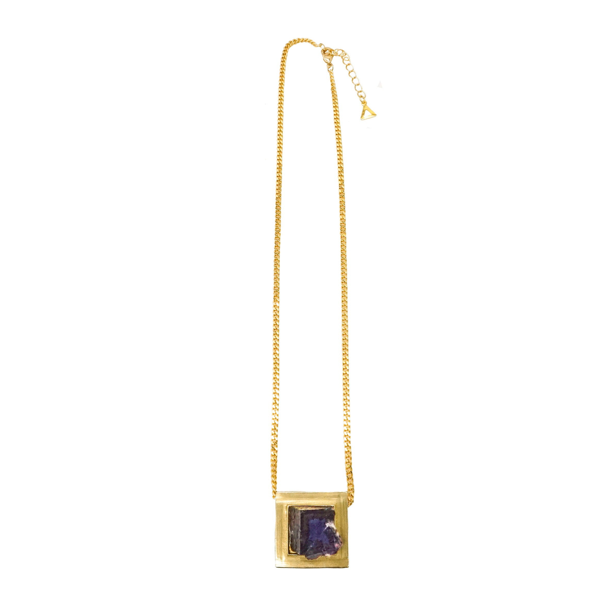 Purple Fluorite Necklace x Mineral Aligned Image 1