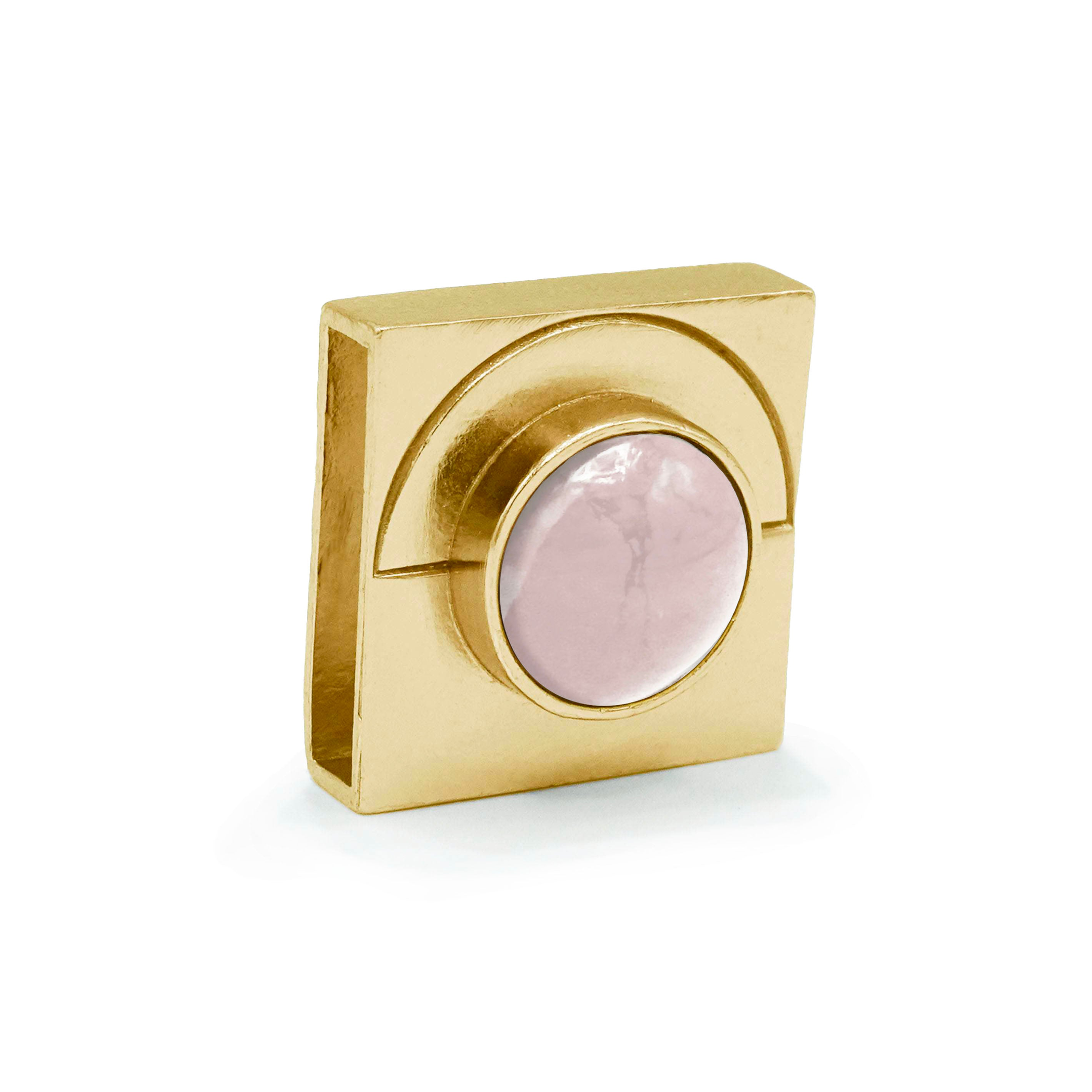 Rose Quartz Moon Charm Image 1