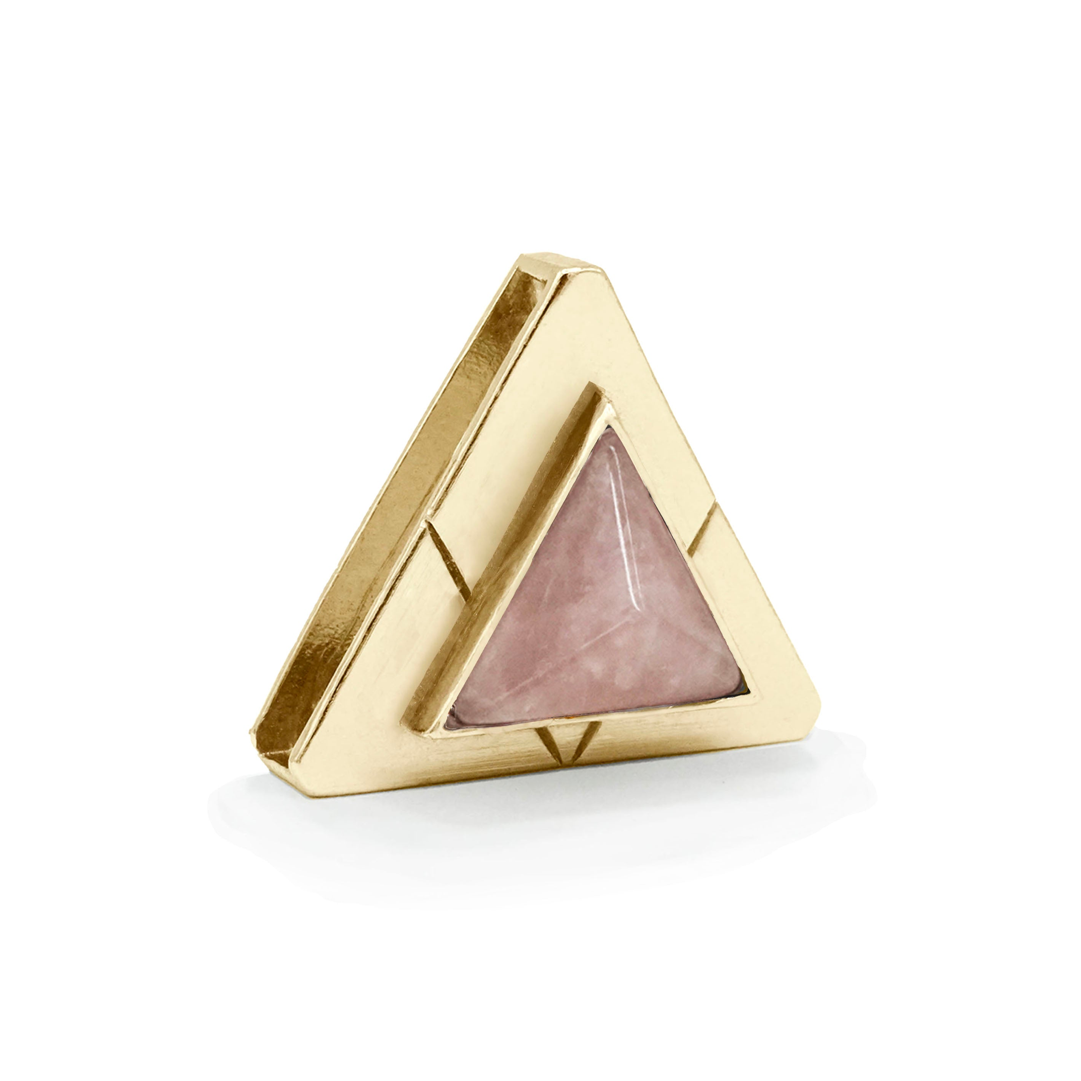 Rose Quartz Tri Collar Charm Image 1