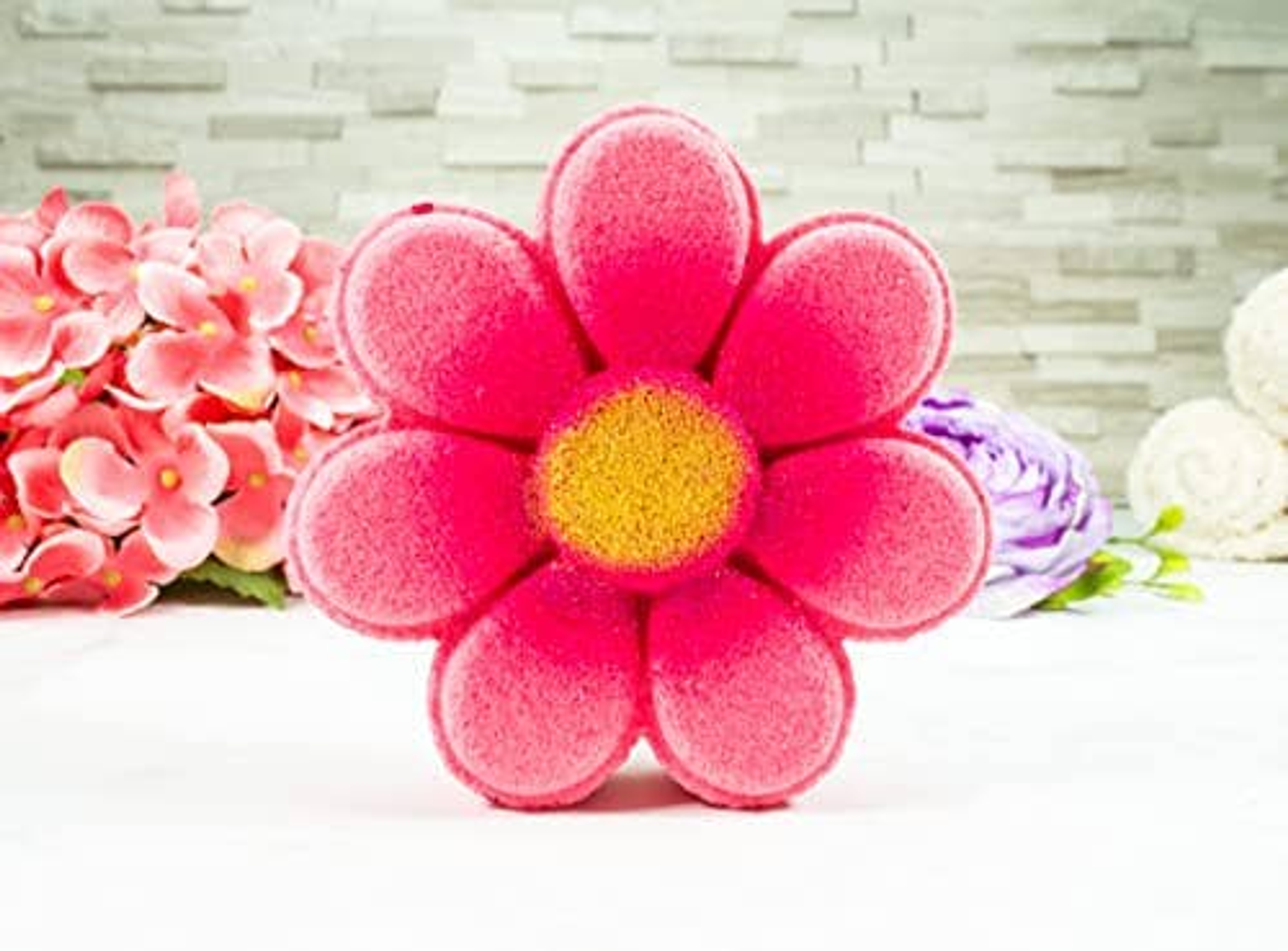 Flower Bath Bombs Self Care Aromatherapy Colorful 5 oz Set of Six Hand Painted Scents