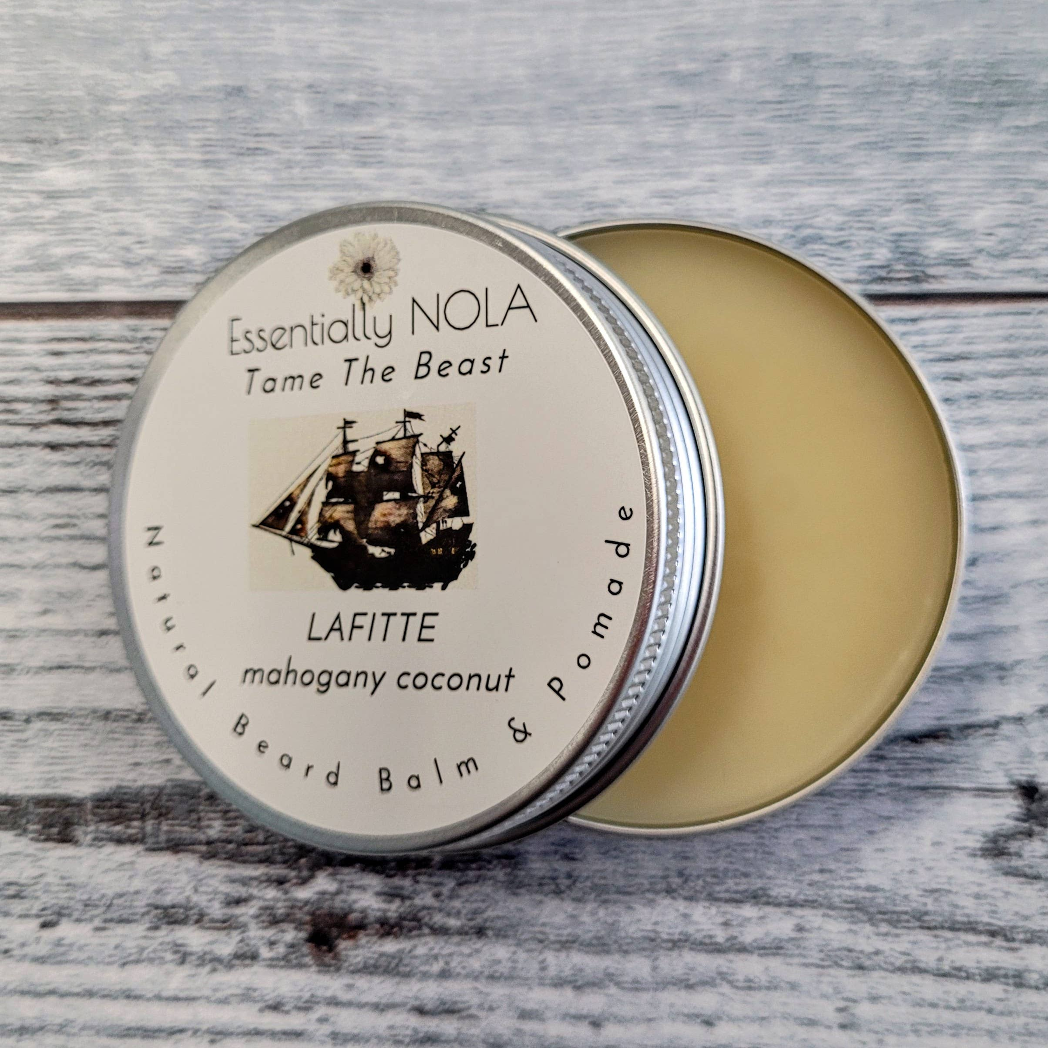 Beard Balm Taming Conditioning Shea Butter Essential Oils Available Scents VooDoo Lafitte Hopped IPA LA Wheat Vieux Carre Sazerac Bayou Catahoula