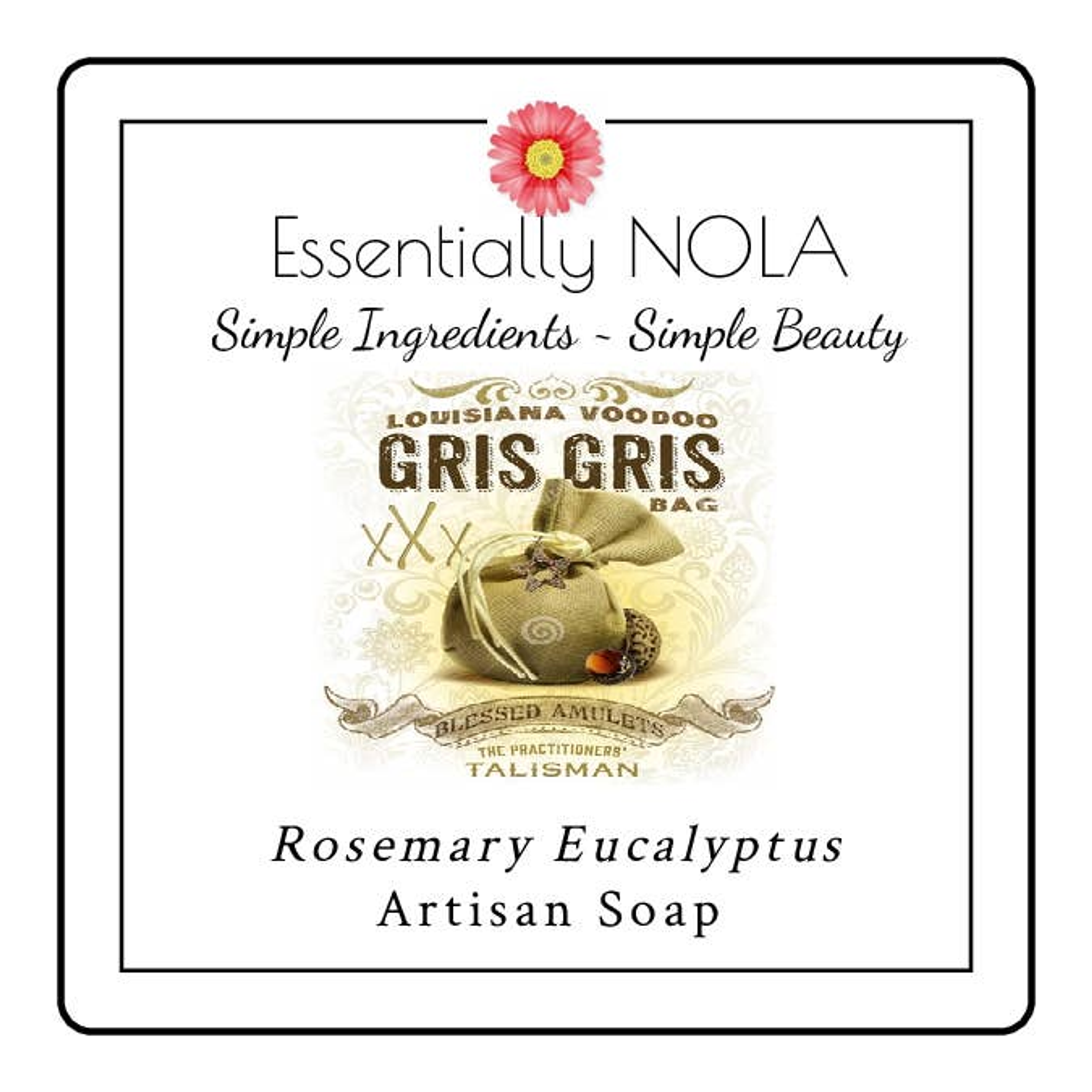 Soap Herbal Clean Eucalyptus Rosemary 5oz Biodegradable Packaging Handcrafted Palm-Free
