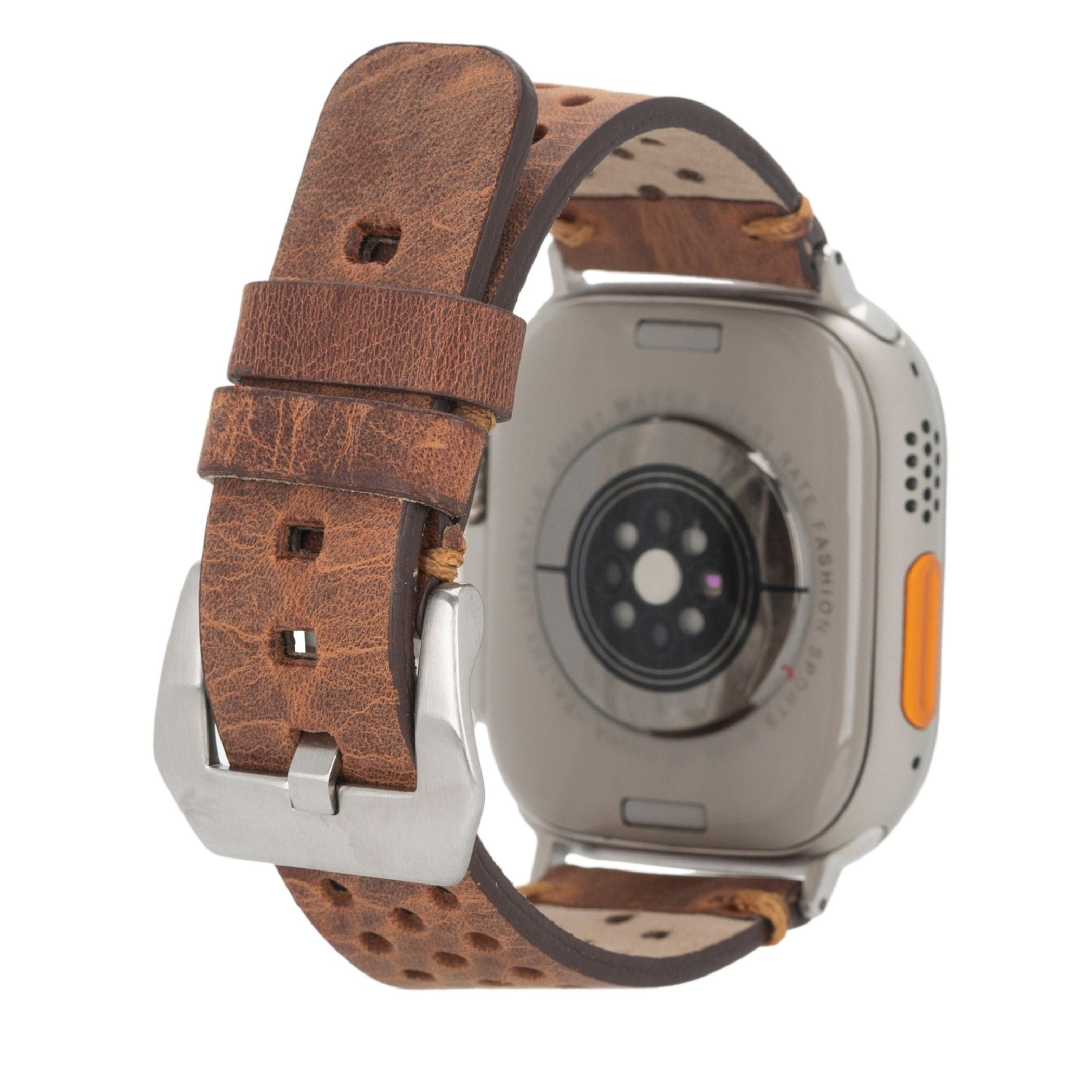 Watch band leather strap for Apple Watch Ultra 8 7 SE size 45mm 41mm 44mm 42mm 40mm 38mm color brown material genuine leather usage stylish elegant handcrafted