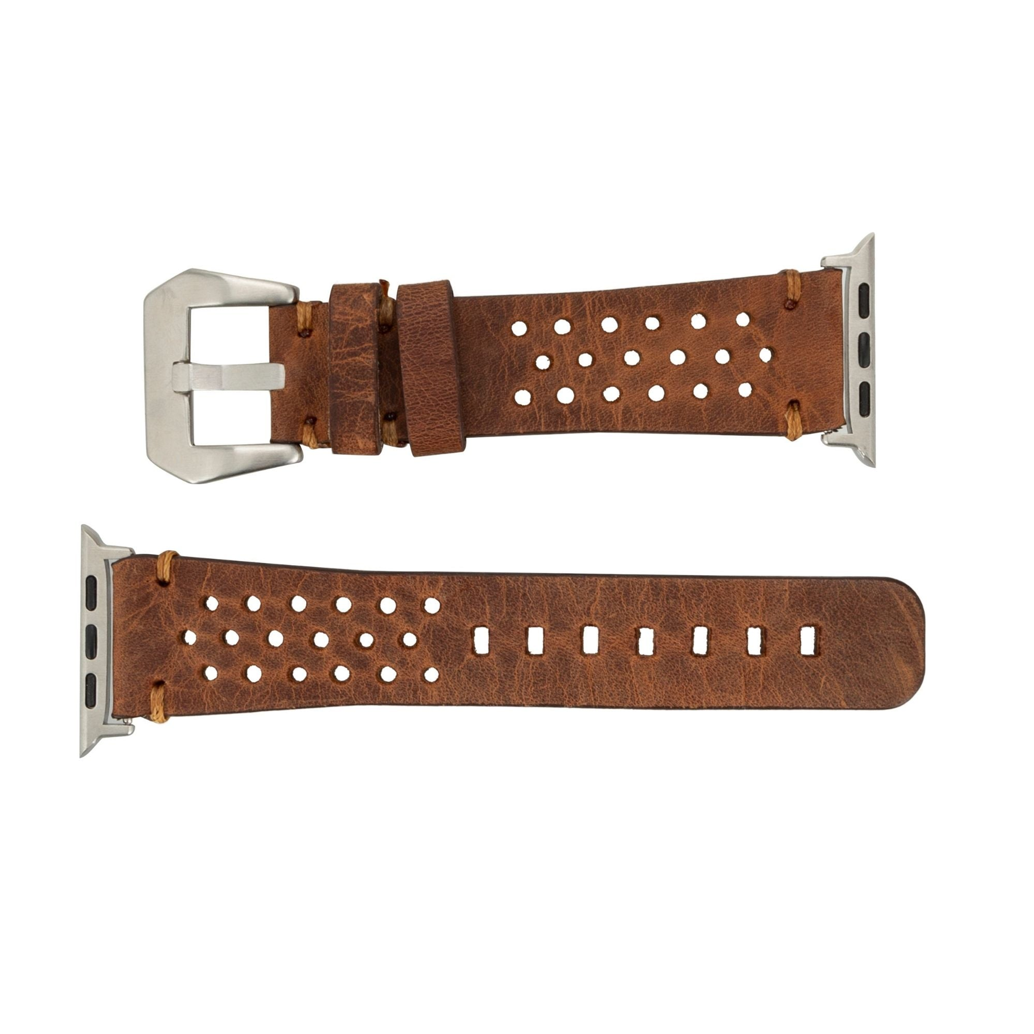 Watch band leather strap for Apple Watch Ultra 8 7 SE size 45mm 41mm 44mm 42mm 40mm 38mm color brown material genuine leather usage stylish elegant handcrafted